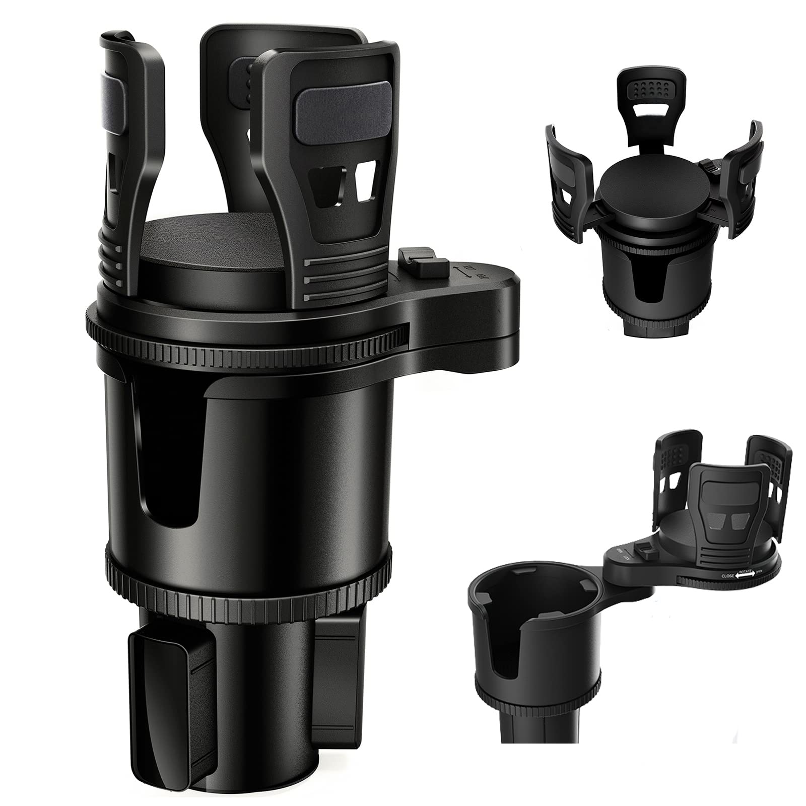 Premium Car Cup Holder Expander - Dual Adjustable Drink Holder Compatible with Hydro Flask, Yeti, Nalgene (32oz/40oz) - Universal Bottle & Travel Mug Adapter for SUVs, Trucks & Sedans - Perfect for Road Trips, Commuting & Outdoor Adventures