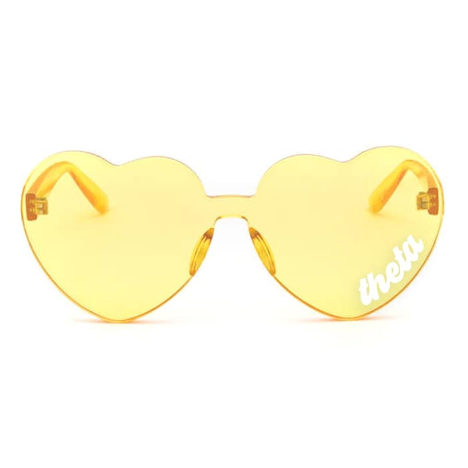 Kappa Alpha Theta Heart Shaped Sunglasses with KAT Logo - Greek Sorority Accessories for Big Little Gifts | Perfect for Sorority Events, Beach Days & Sisterhood Celebrations