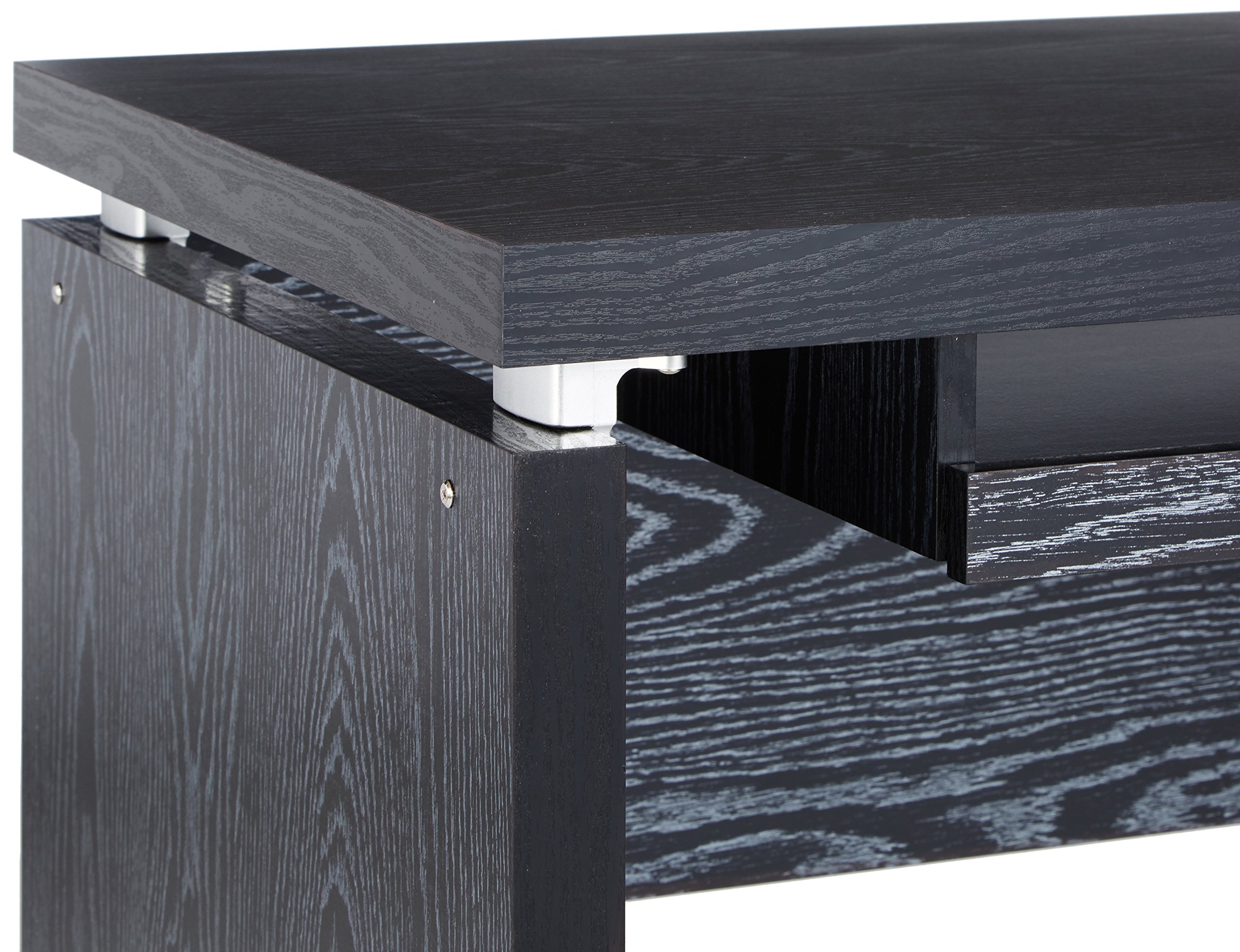 Coaster Home Furnishings CO-800821 Black Computer Desk with 2 Drawers & CPU Stand - Perfect for Home Office, Gaming Setup, and Small Workspace