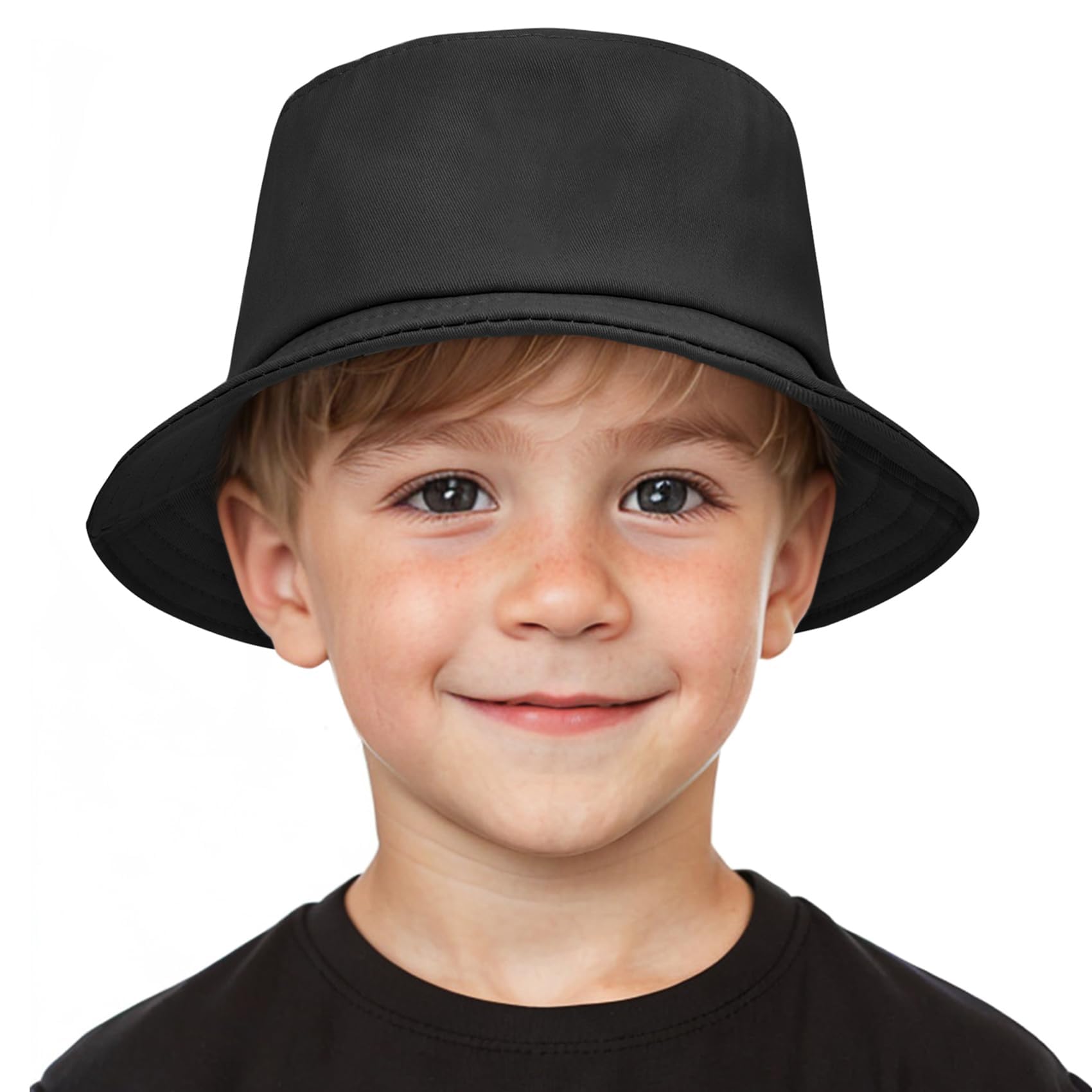 Zando Kids Cotton Bucket Hat - Sun Protection Summer Hat for Girls & Boys, Lightweight Packable Beach Hat for Outdoor, Travel, and Sun Safety