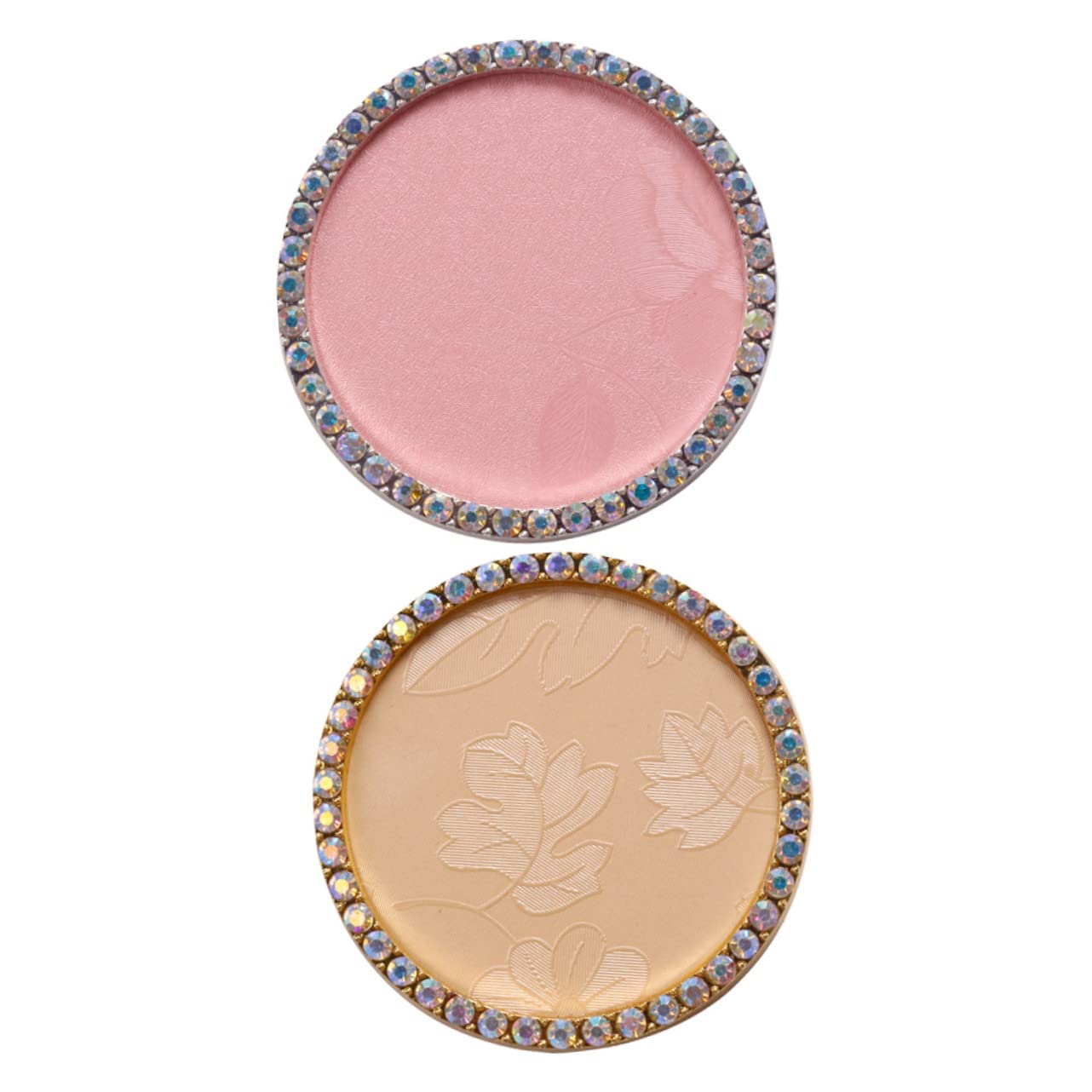 Beavorty 2-Piece Gel Nail Polish Palette Set with Rhinestones - Nail Art Color Mixing & Display Tray for Professional & DIY Manicures at Home or Salon