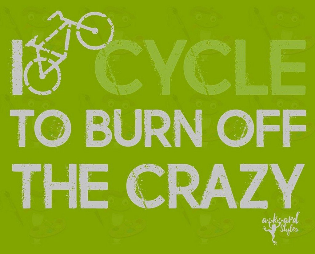 Awkwardstyles Funny Bicycle T-Shirt - 'I Bike to Burn Off The Crazy' Cycling Tee for Men & Women | Perfect Gift for Cyclists, Bike Lovers & Fitness Enthusiasts | Great for Cycling Events, Workouts & Casual Wear