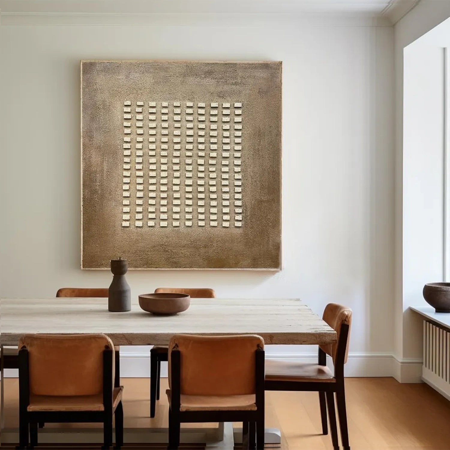 Beige & Brown Abstract Wall Art Print #BB137 - Modern Home Decor for Living Room, Bedroom & Office