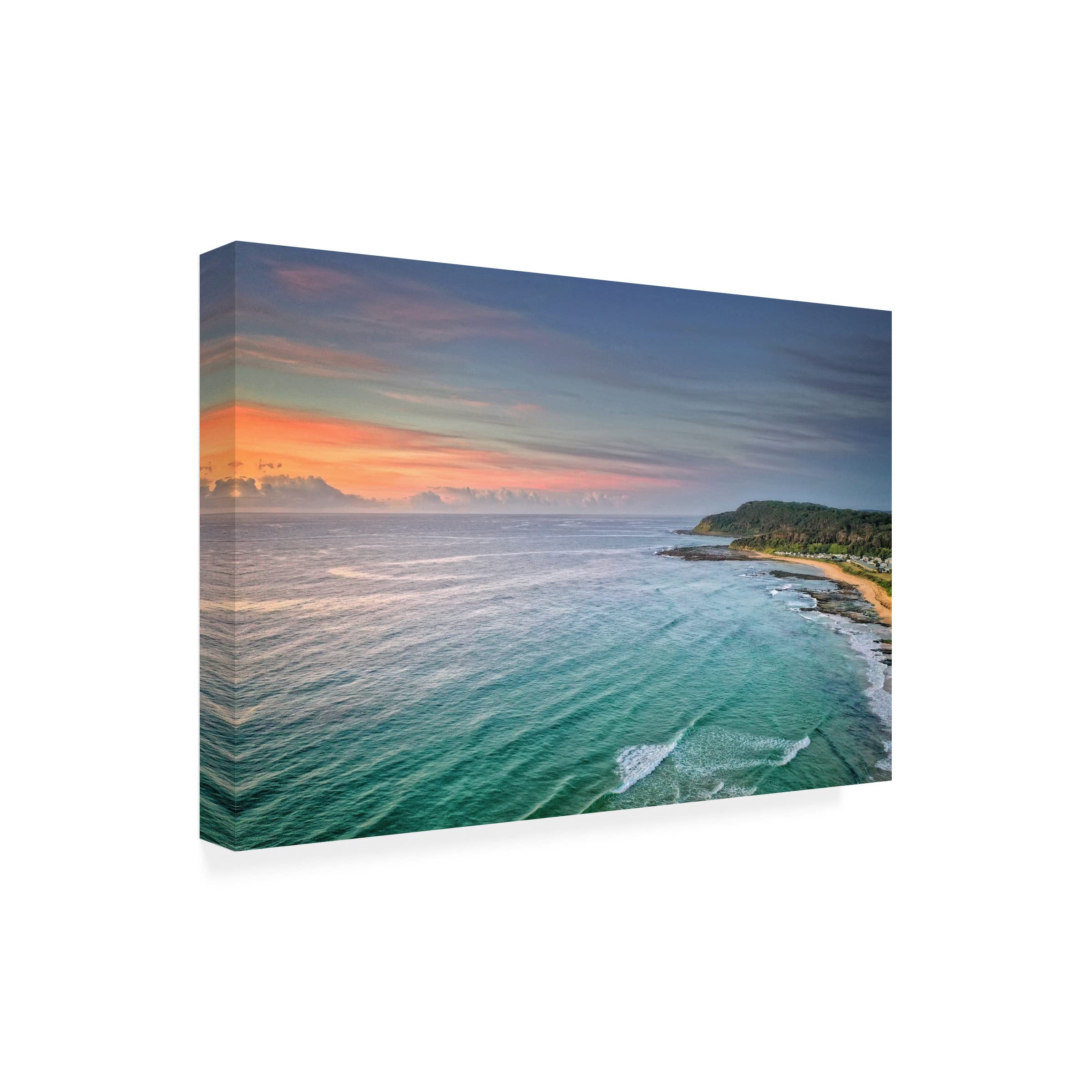 Trademark Fine Art 'Shelly Beach Moods' Canvas Wall Art by Beata Czyzowska Young - Coastal Home Decor for Living Room, Bedroom & Office