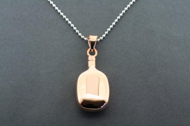 Elegant Copper Perfume Pendant Necklace with 80cm Oval Ball Chain - Perfect for Daily Wear, Gifts & Special Occasions