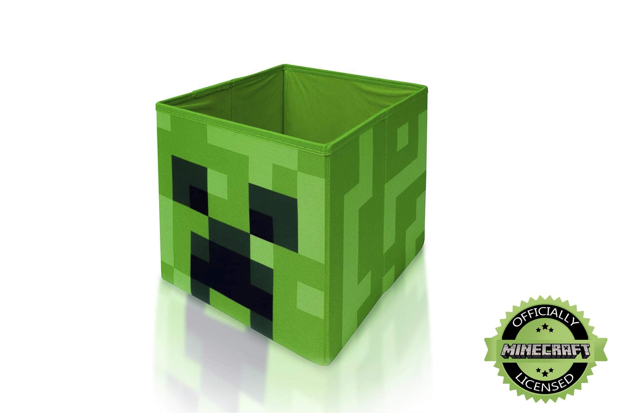 Minecraft Creeper Storage Cube Organizer - 10-Inch Square Bin for Kids Room, Office & Game Room Organization | Minecraft Themed Storage Box | Perfect for Toys, Books & School Supplies