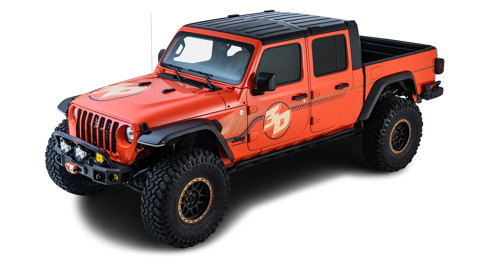 Heavy Duty Backbone Roof Rack with RCL Legs for Jeep Gladiator 2020-2024 | 2 Black Cross Bars | 4-Door Truck Accessories | Perfect for Camping, Off-Roading & Outdoor Adventures