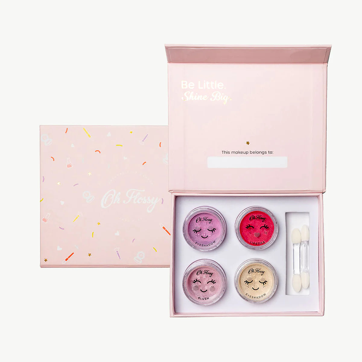 Oh Flossy Mini Makeup Set - Travel Size Cosmetic Kit with Eyeshadow, Lip Gloss & Blush | Perfect for On-the-Go Touch Ups, Gift Giving & Everyday Makeup Essentials