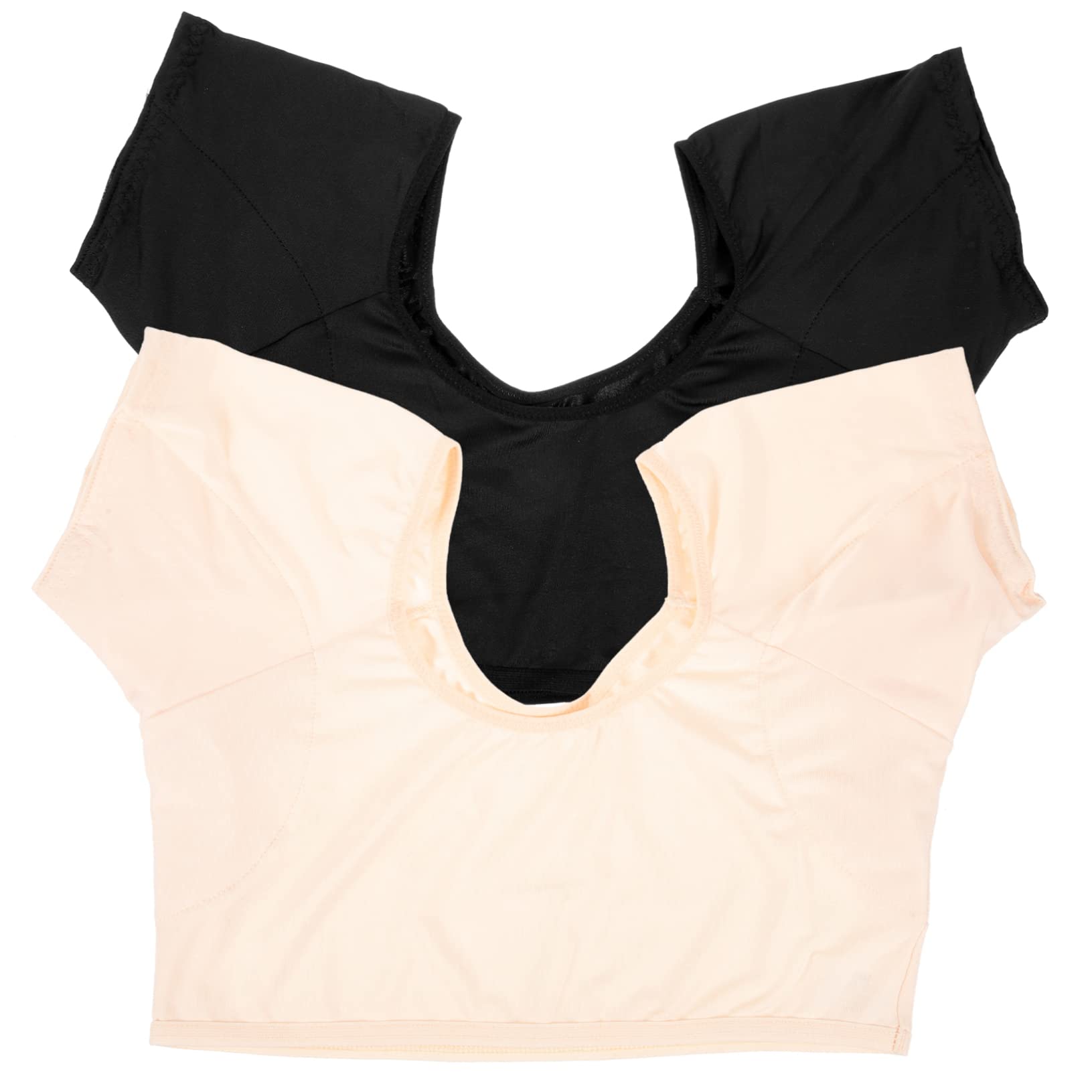 TENDYCOCO 2-Pack Women's Sweat Proof Undershirt - Stretchy Milk Silk Camisole with Underarm Sweat Pads for Comfort & Odor Control | Perfect for Work, Gym & Everyday Wear
