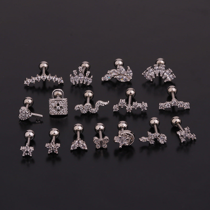 16G Cartilage Tiny Stud Earrings - Dainty Flower Stud Earrings for Women | Perfect for Daily Wear, Parties & Gifts | HSPJ256