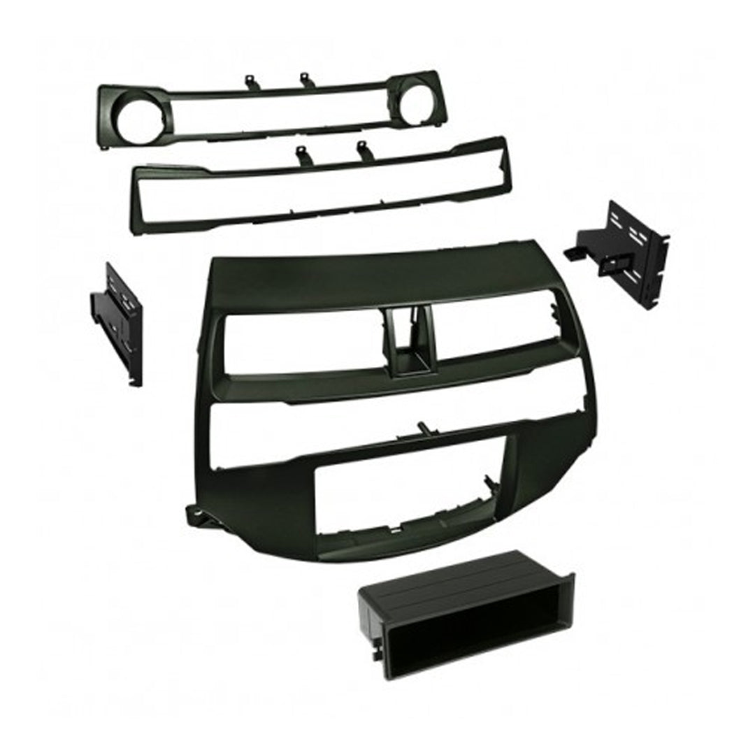HONK852D Single/Double DIN Car Stereo for 2008-2012 Honda Accord & 2010-2012 Crosstour - Gun Metallic Finish - ISO Mount with Pocket - Perfect for Upgrading Your Car Audio System