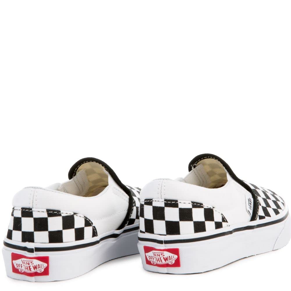 Vans Kids Unisex Classic Slip-On Checkerboard Sneakers - Black & White Casual Shoes for Boys & Girls - Size 2.5 Little Kid - Perfect for School, Playdates & Everyday Wear