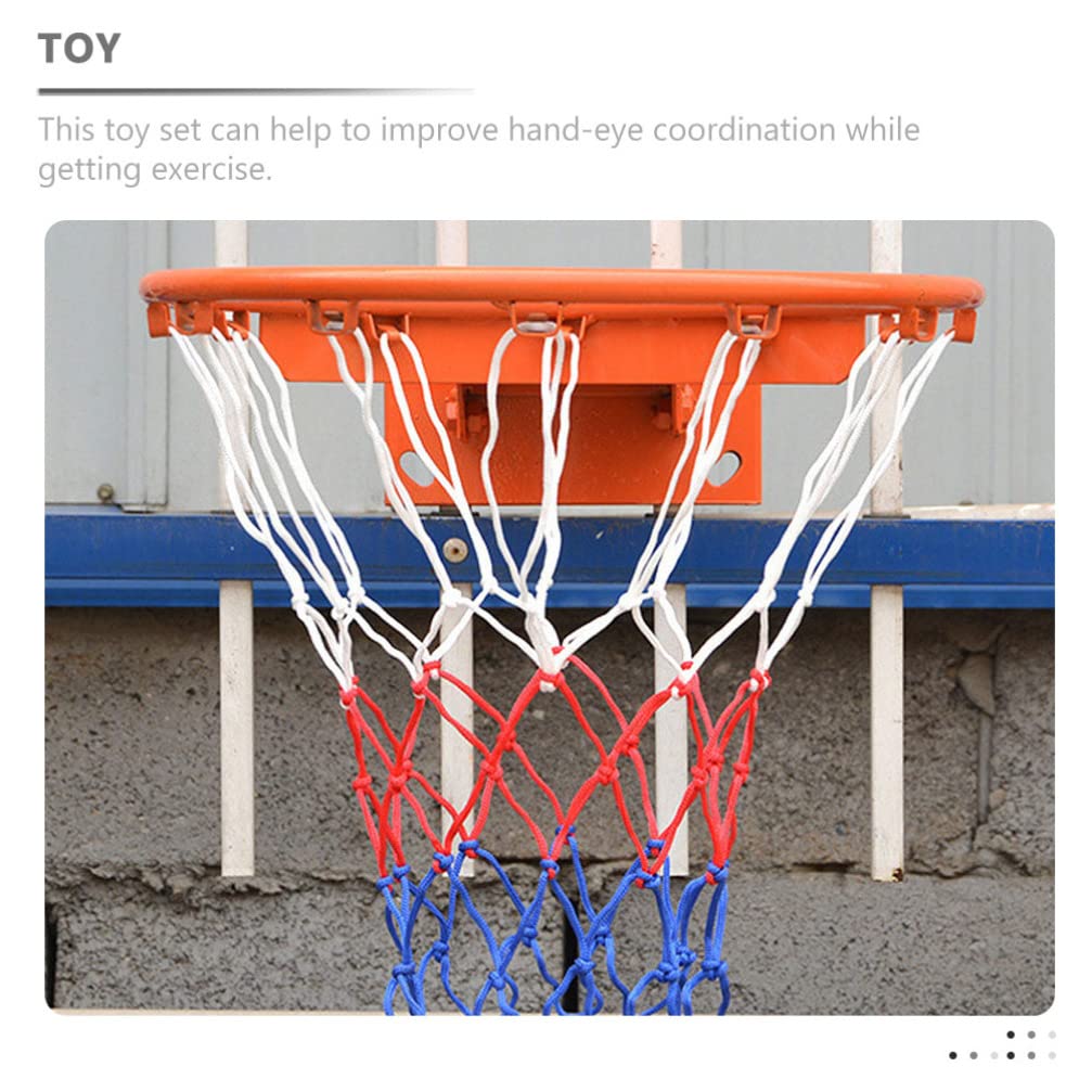 BESPORTBLE 32cm Basketball Hoop - Wall Mounted & Outdoor Basketball Rim with Net - Durable Indoor/Outdoor Basketball Goal for Kids, Backyard, Driveway & Kindergarten Play