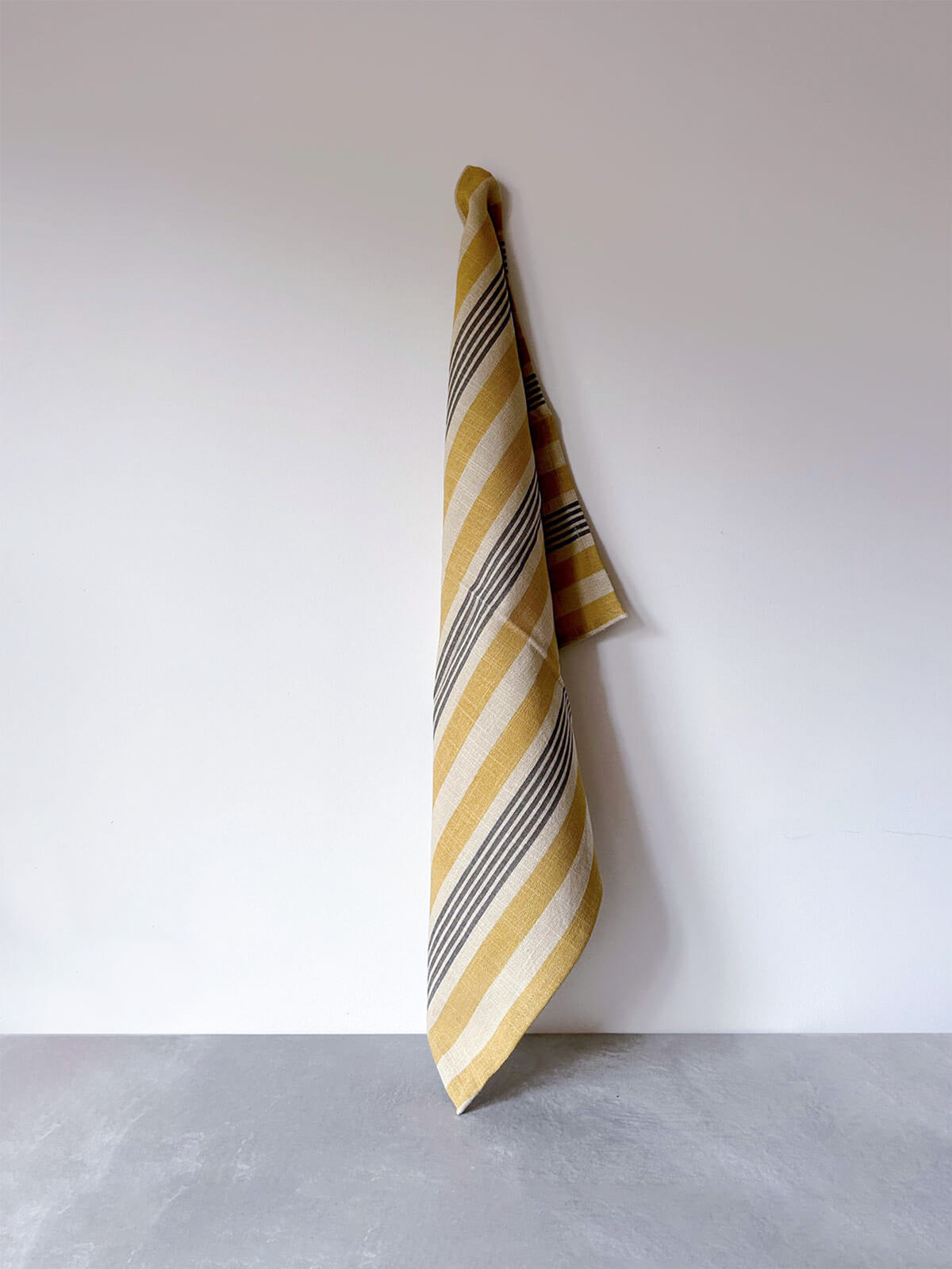 Jaipur Stripe Tea Towel - Premium Cotton Kitchen Towel for Drying Dishes & Decor - Indian Yellow Handmade Towel - Perfect for Kitchen, Hostess Gifts & Home Decor