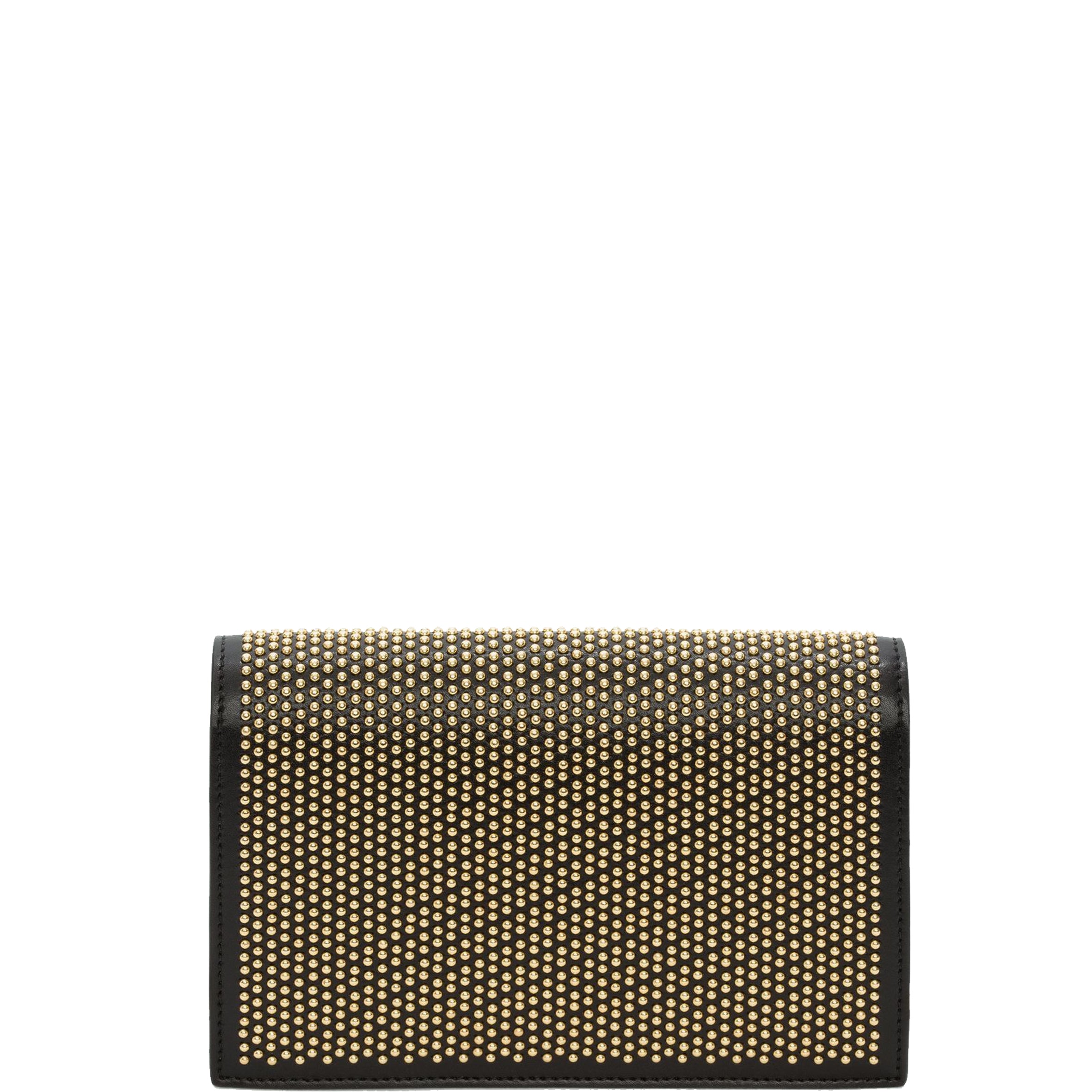 Gothic Skull Mini Crossbody Bag with Studded Details in Black & Gold - Perfect for Halloween, Parties, and Punk Fashion Accessories