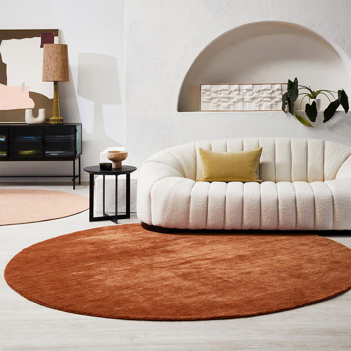Stylish Ochre Diva Rug - Soft Bohemian Area Rug for Living Room, Bedroom, or Dorm Decor - Perfect for Home & Office Interior Design