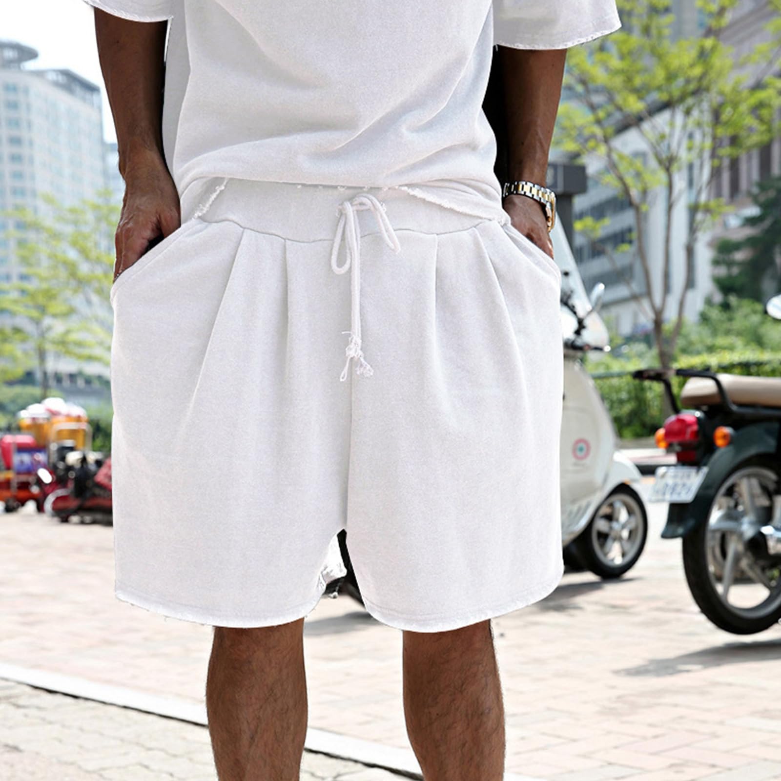 Men's Casual Tracksuit Set - Short Sleeve T-Shirt & Shorts 2-Piece Activewear for Gym, Running & Summer | Loose Fit Comfort for Workouts & Leisure