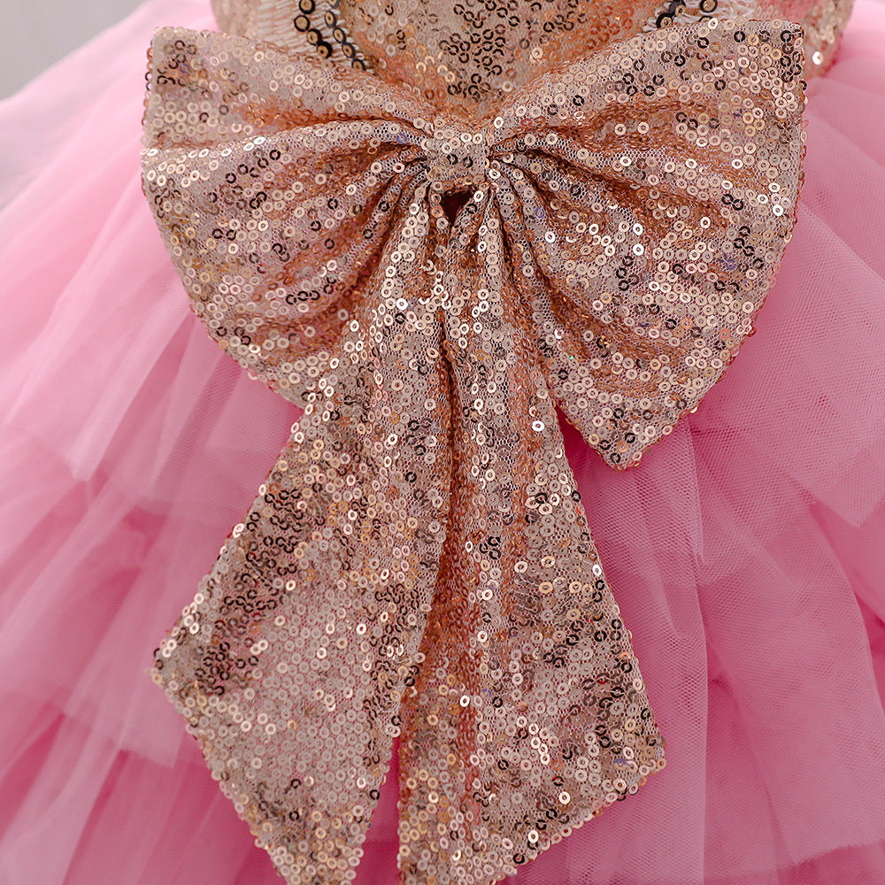 Baby Girl Birthday Party Dress - Toddler Cute Bow Puffy Pageant Princess Gown for Special Occasions | Perfect for Birthday Celebrations, Pageants, and Photo Shoots