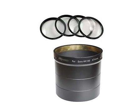 High-Quality Macro Close-Up Lens 4 Filter Bundle + Tube for Sony DSC-HX100/HX100V/HX200 Digital Cameras – Perfect for Nature Photography, Product Shots & Macro Shooting