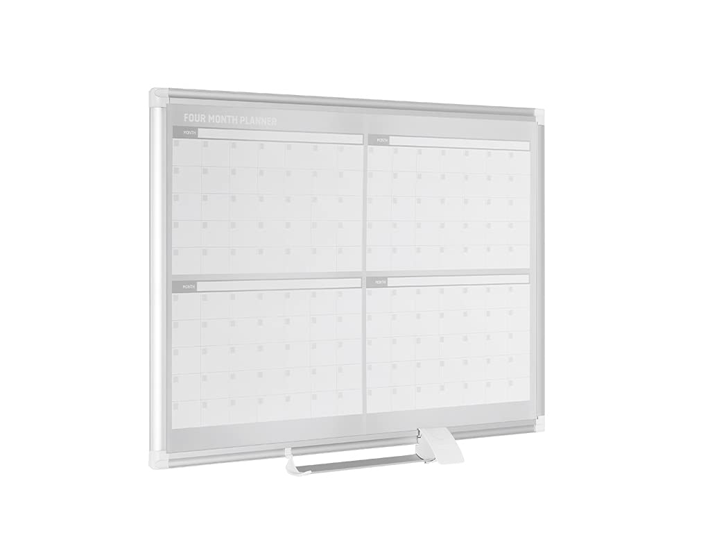MasterVision Magnetic Dry Erase 4-Month Whiteboard Planner - 36