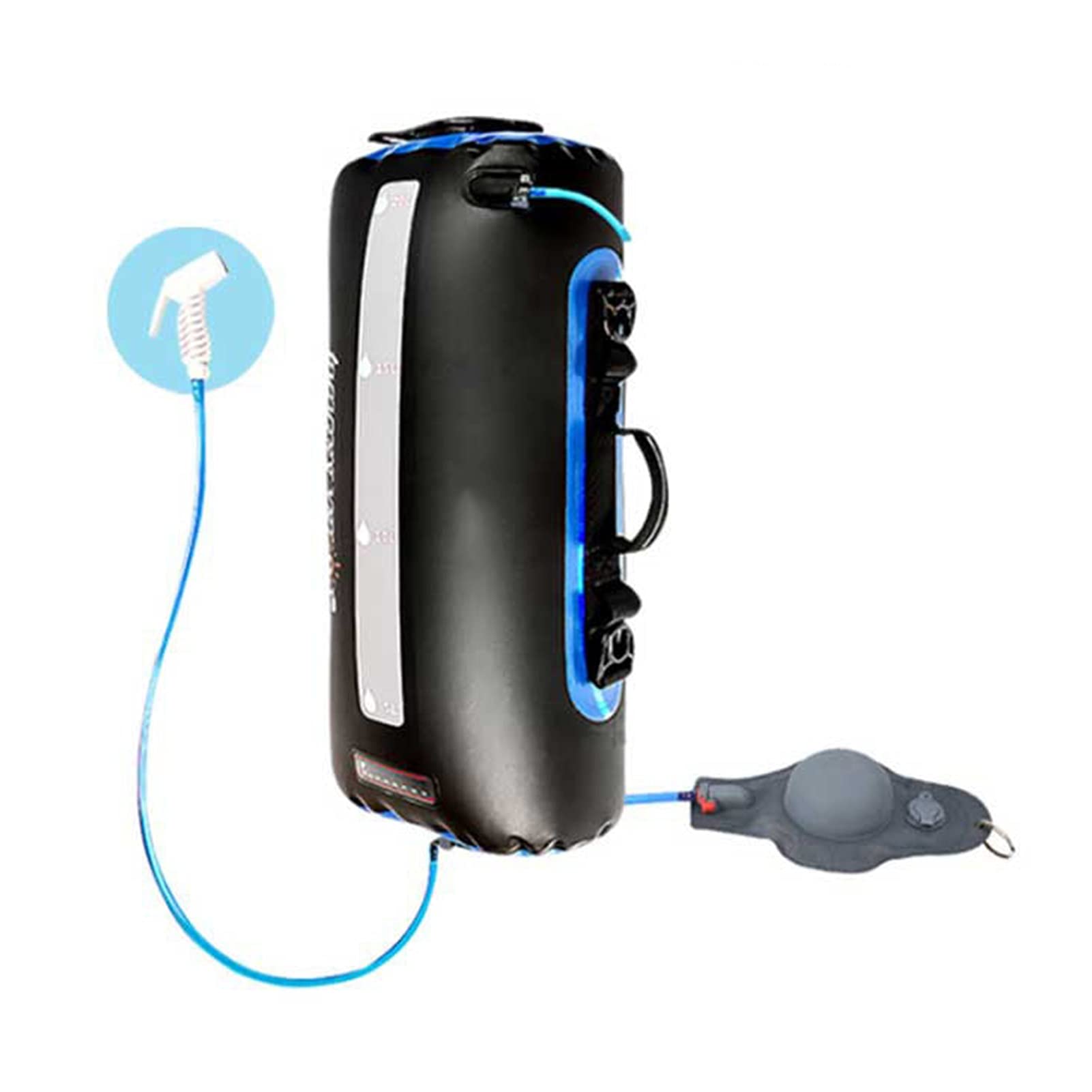20L Solar Shower Bag - Portable Outdoor Camping Shower with Pressure Foot Pump & Adjustable Nozzle | Perfect for Camping, Hiking, Beach, Garden & Car Washing