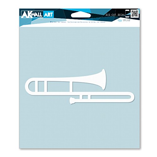 Trombone Vinyl Decal Sticker for Car, Truck, Laptop - Multiple Sizes Available - Perfect for Music Lovers & Instrument Enthusiasts