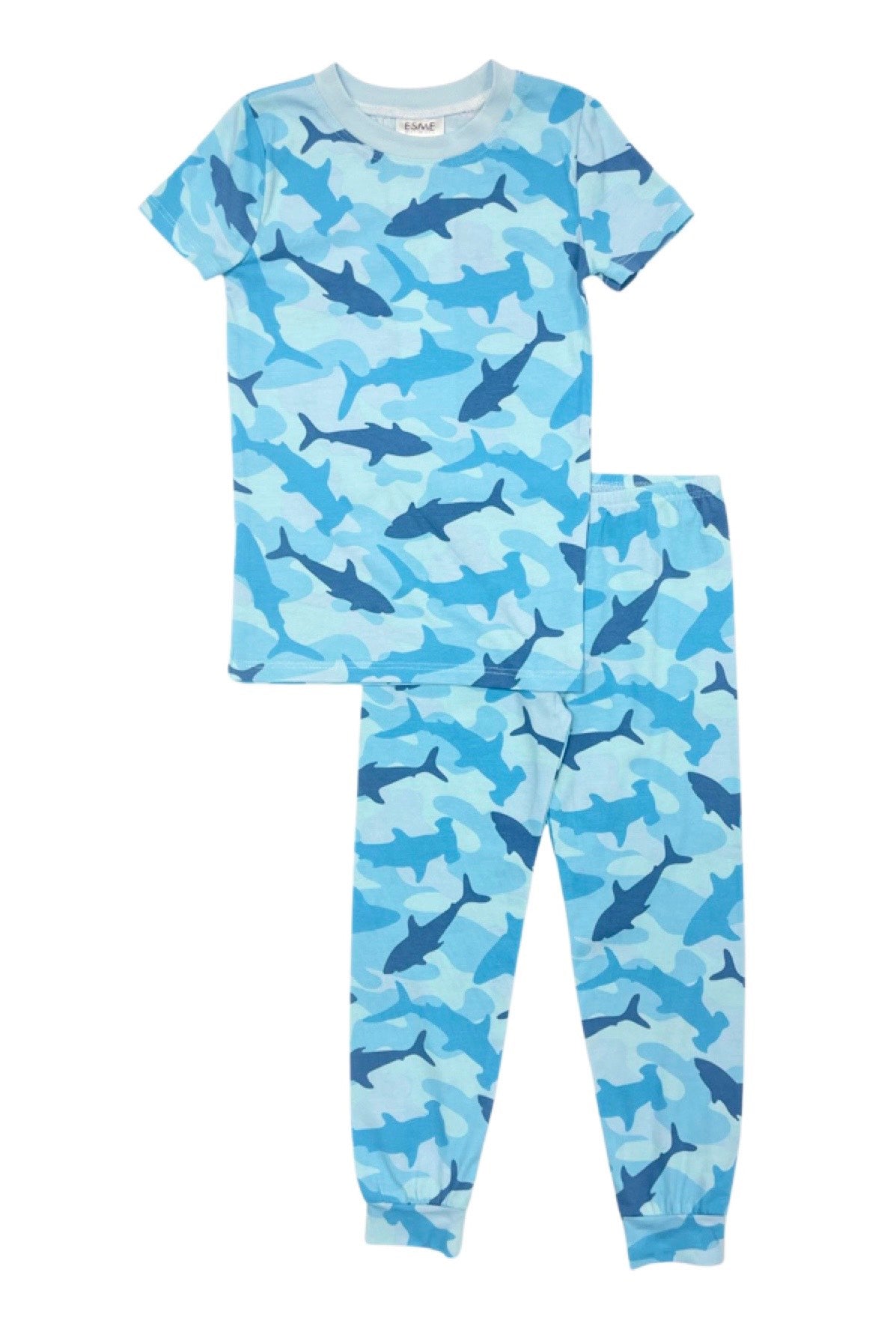 Camo Shark Short Sleeve Top & Pants Set - Military Style Camouflage Outfit for Men | Perfect for Hunting, Outdoor Adventures & Tactical Training