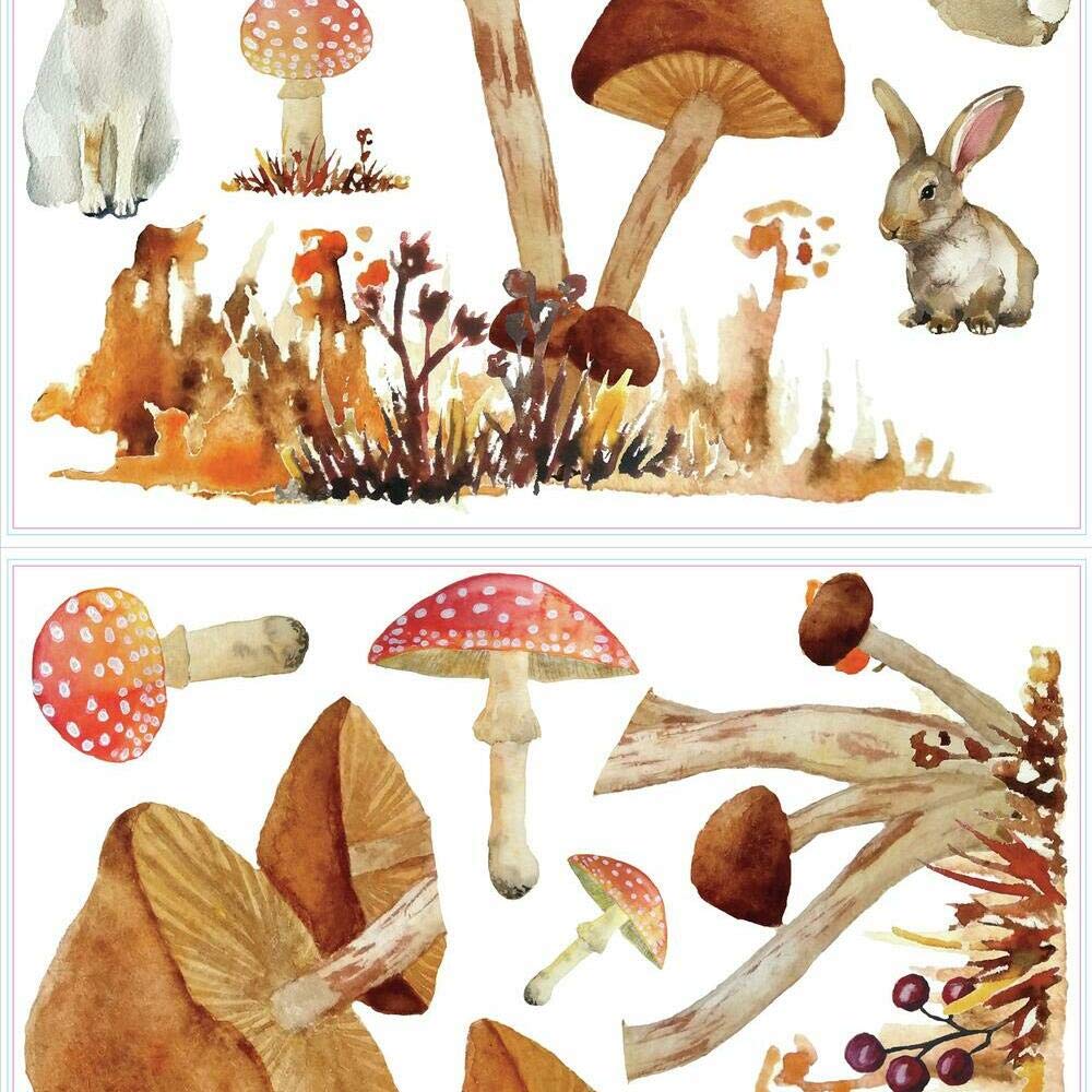 RoomMates RMK4411TBM Giant Mushroom Peel and Stick Wall Decals - XL Removable Wall Stickers for Kids Bedroom, Nursery, Playroom Decor