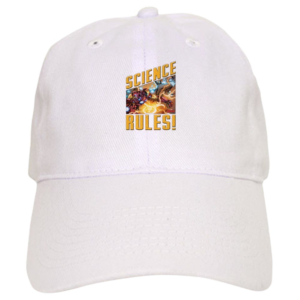Iron Man Science Rules Baseball Cap - Marvel Superhero Dad Hat for Men & Women - Perfect for Gifts, Cosplay, and Comic Con Events