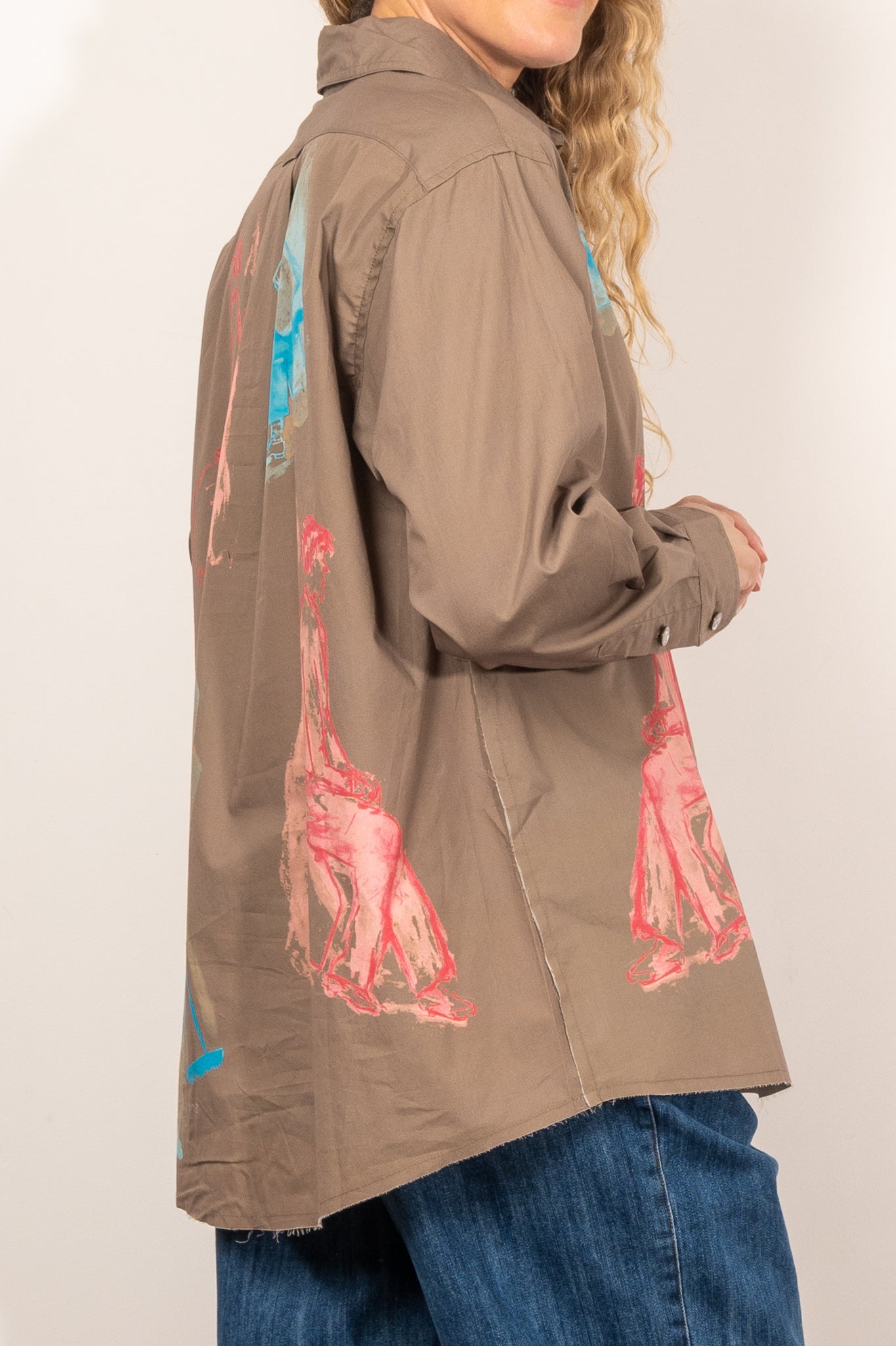 Maud Alice Dainty Reading Shirt - Elegant Floral Print Cotton Blouse for Women | Perfect for Book Clubs, Coffee Dates & Casual Outings