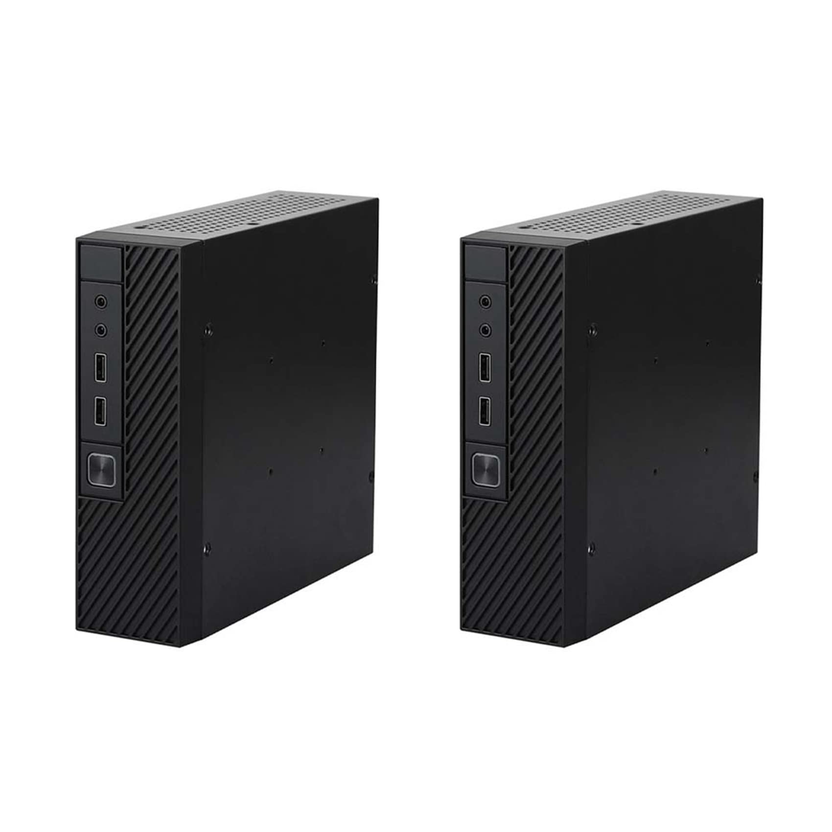 KVSERT 2X ITX Computer Case M06 - Mini Desktop PC Case for HTPC & Industrial Control - Compact Chassis for Home Theater, Office & Industrial Applications