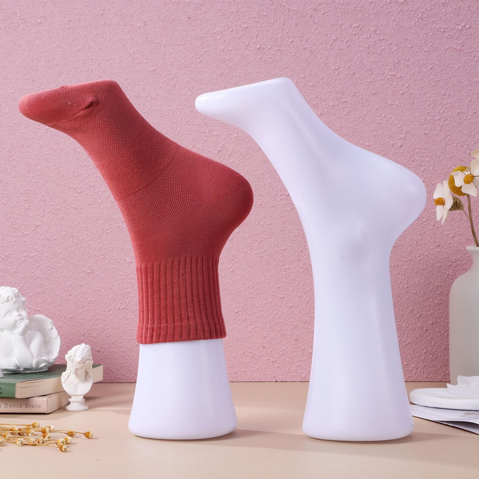 Alipis Plastic Foot Model Stand - Shoe & Sock Display Holder, Ankle Bracelet Mannequin for Retail Stores - Perfect for Footwear Boutiques, Jewelry Displays and Fashion Accessories Showcase
