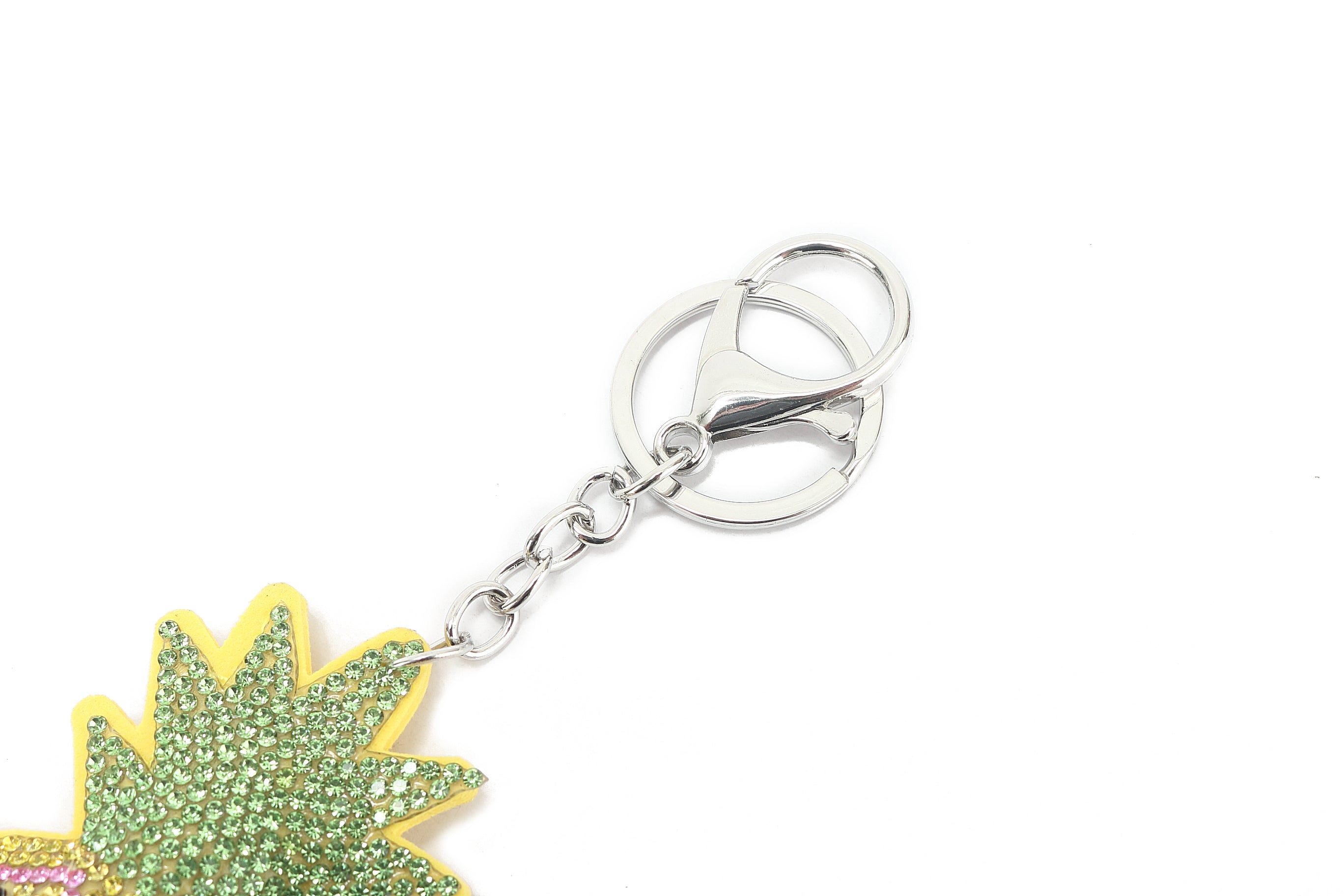 Crystal Pineapple Glasses Charm for Handbags - Yellow Fashion Accessory for Women | Perfect for Summer Bags, Beach Totes & Gift Giving