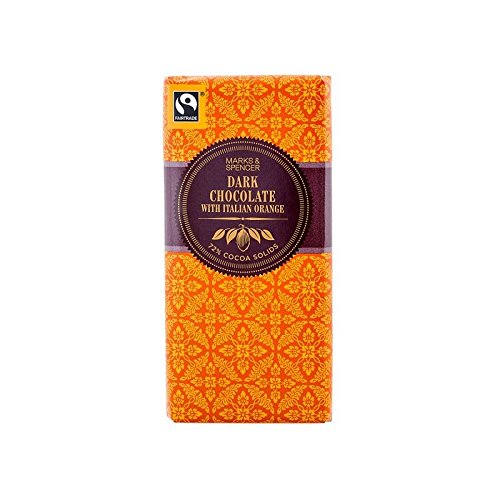 Marks & Spencer Premium Dark Chocolate with Italian Orange - 100g (Pack of 2) | Gourmet Gift, Dessert Pairing & Holiday Treats
