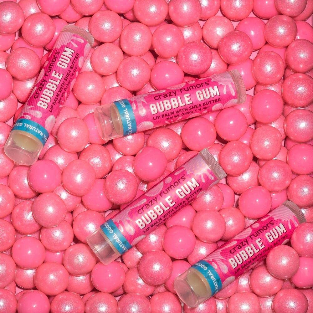 Crazy Rumors Bubble Gum Lip Balm .15oz - Moisturizing & Long-Lasting Lip Care for Dry Lips - Perfect for School, Work, and Outdoor Activities