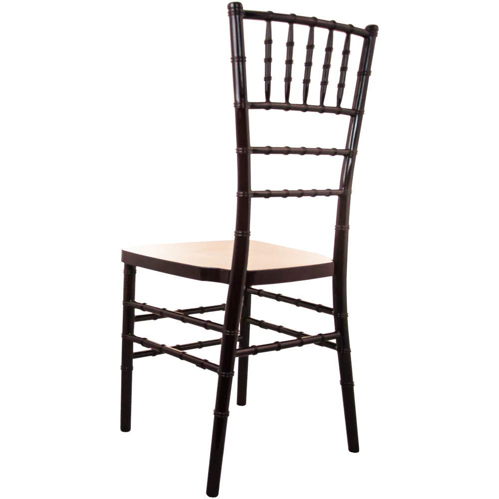 Premium Flash Furniture Mahogany Resin Chiavari Chair - Elegant & Durable Event Seating for Weddings, Banquets, and Upscale Parties