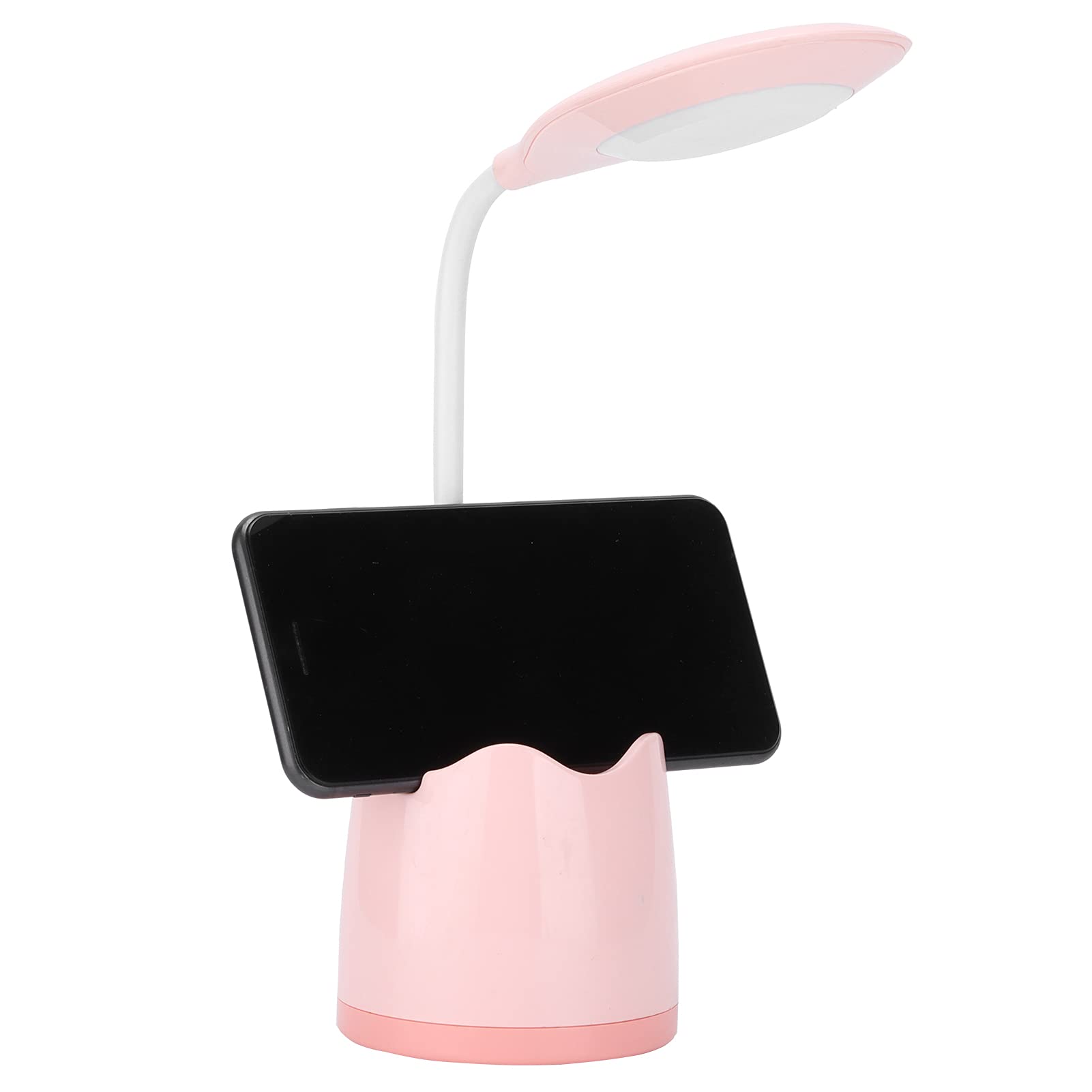 LED Desk Lamp with Pen Holder - Adjustable Reading Light for Study, Office, Bedroom & Dormitory | Night Light for Kids & Adults (Pink) - Perfect for Late-Night Studying, Cozy Reading & Bedside Lighting