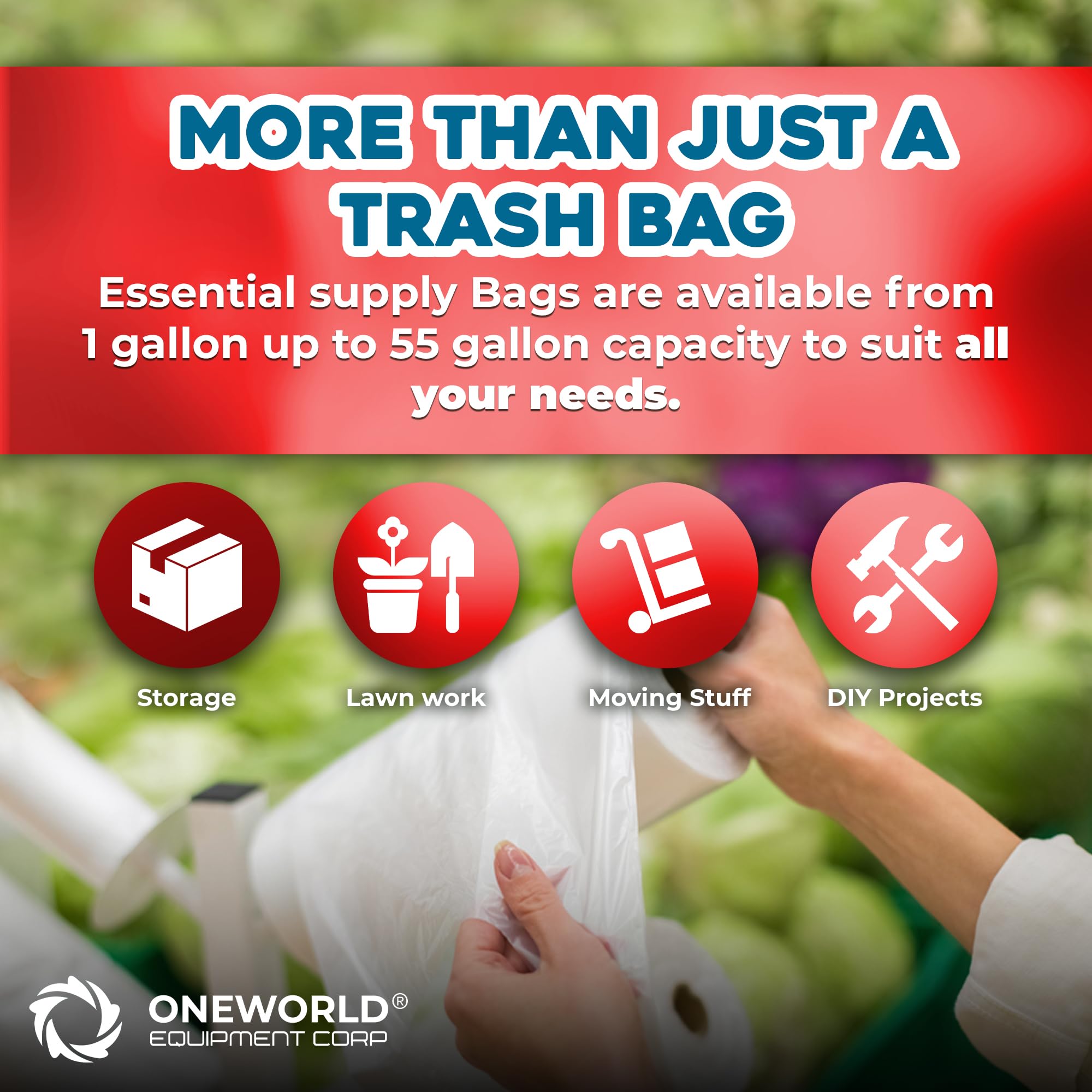250 Pack Heavy Duty 40-45 Gallon White Trash Bags - Extra Large All Purpose Garbage Bags for Yard Waste, Recycling, Kitchen & Outdoor Use | Durable Leak Proof Waste Disposal Bags for Home, Office & Commercial Use