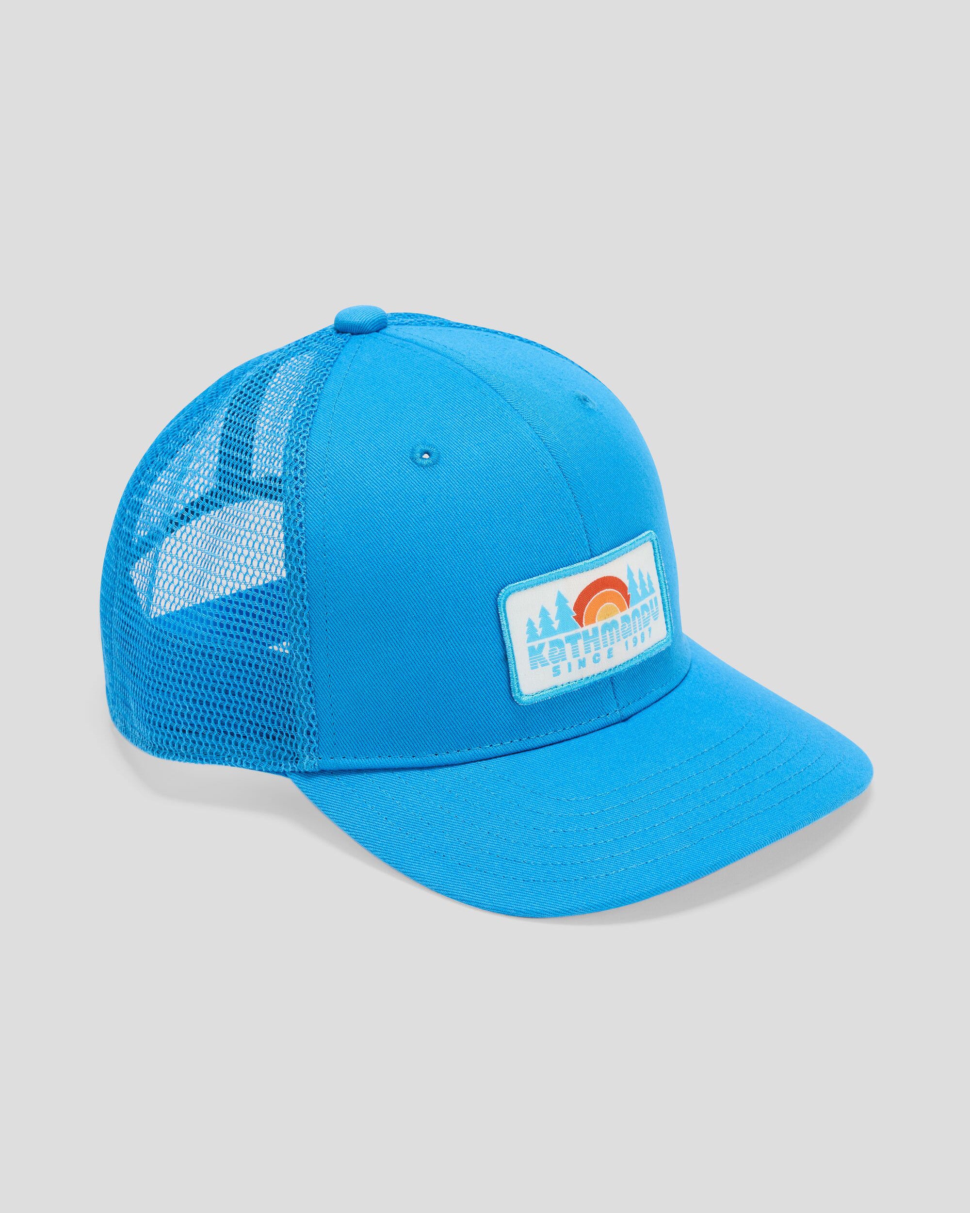 Kids' Trucker Unisex Low Profile Baseball Cap - Adjustable Sea Blue Cotton Hat for Boys & Girls | Perfect for Outdoor Play, Sports, and Sun Protection