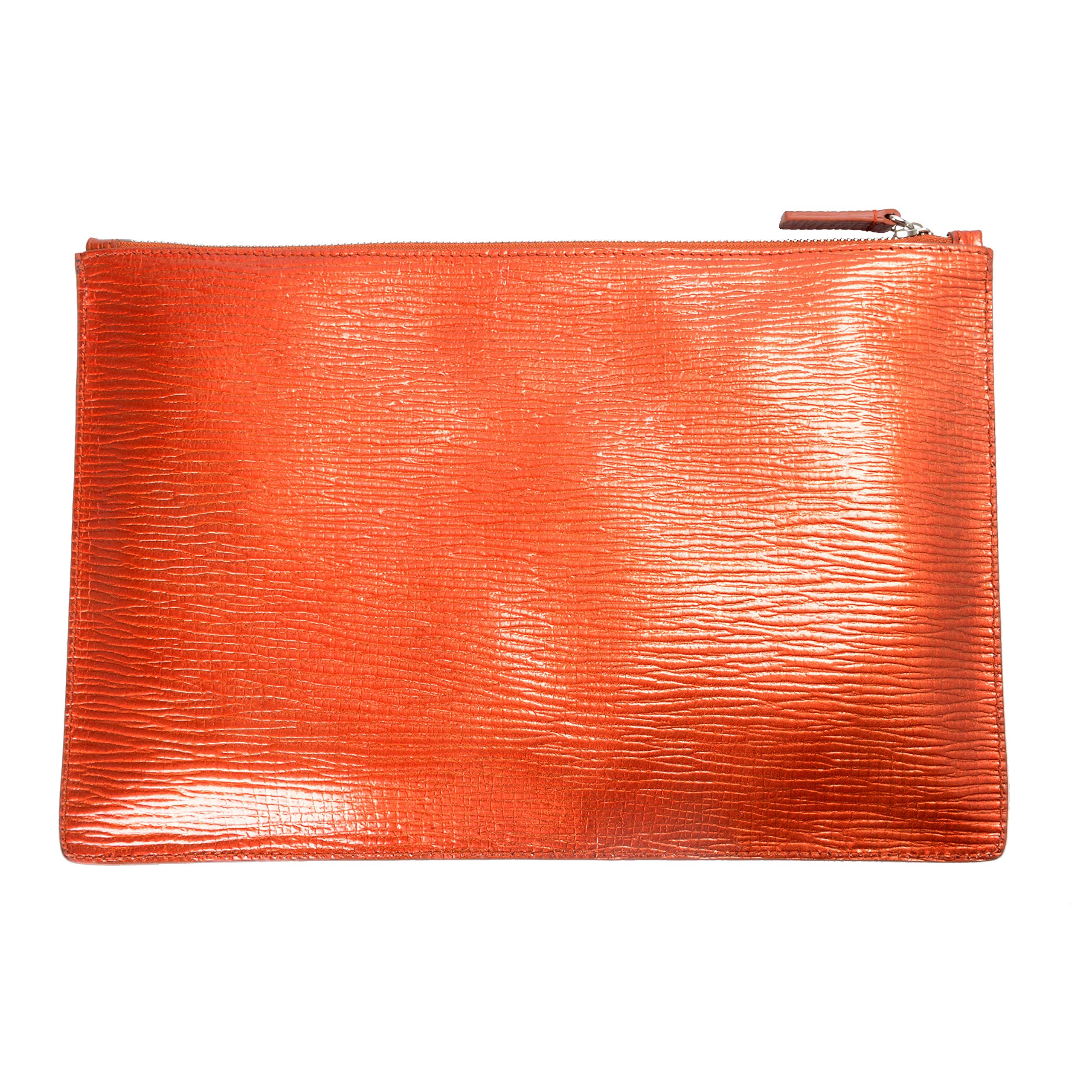 Jil Sander 100% Genuine Leather Gold Women's Evening Clutch Bag - Perfect for Parties, Weddings & Special Occasions
