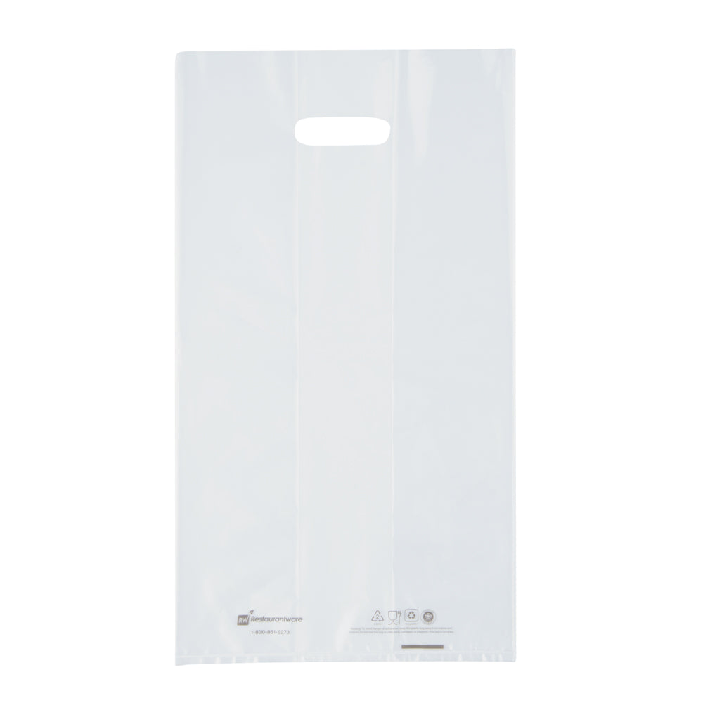 Clear Plastic Take Out Bags for 4-Cup Drink Carriers - 17.75