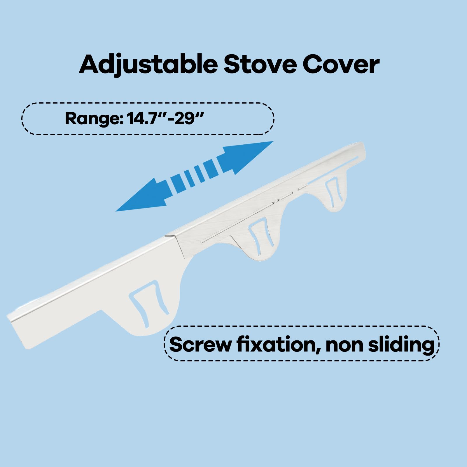 Stainless Steel Stove Gap Cover - Heat Resistant Oven Gap Filler for Gas Stoves (14.5