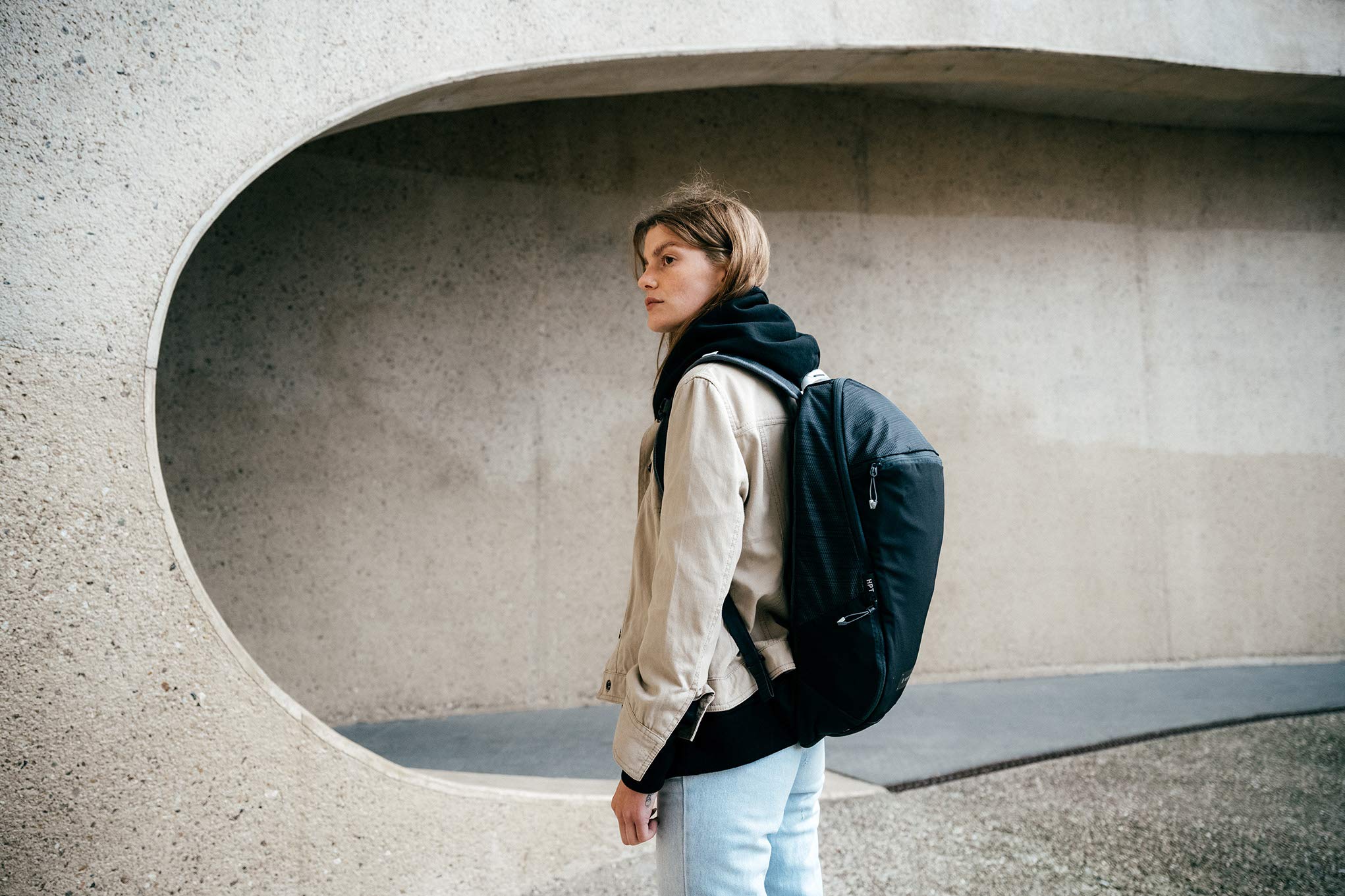 HEIMPLANET Original MOTION ARC 20L Backpack - Waterproof Hiking Backpack for Men & Women, Durable Travel Daypack with Laptop Compartment (Dark) - Perfect for Outdoor Adventures, Commuting & Daily Use