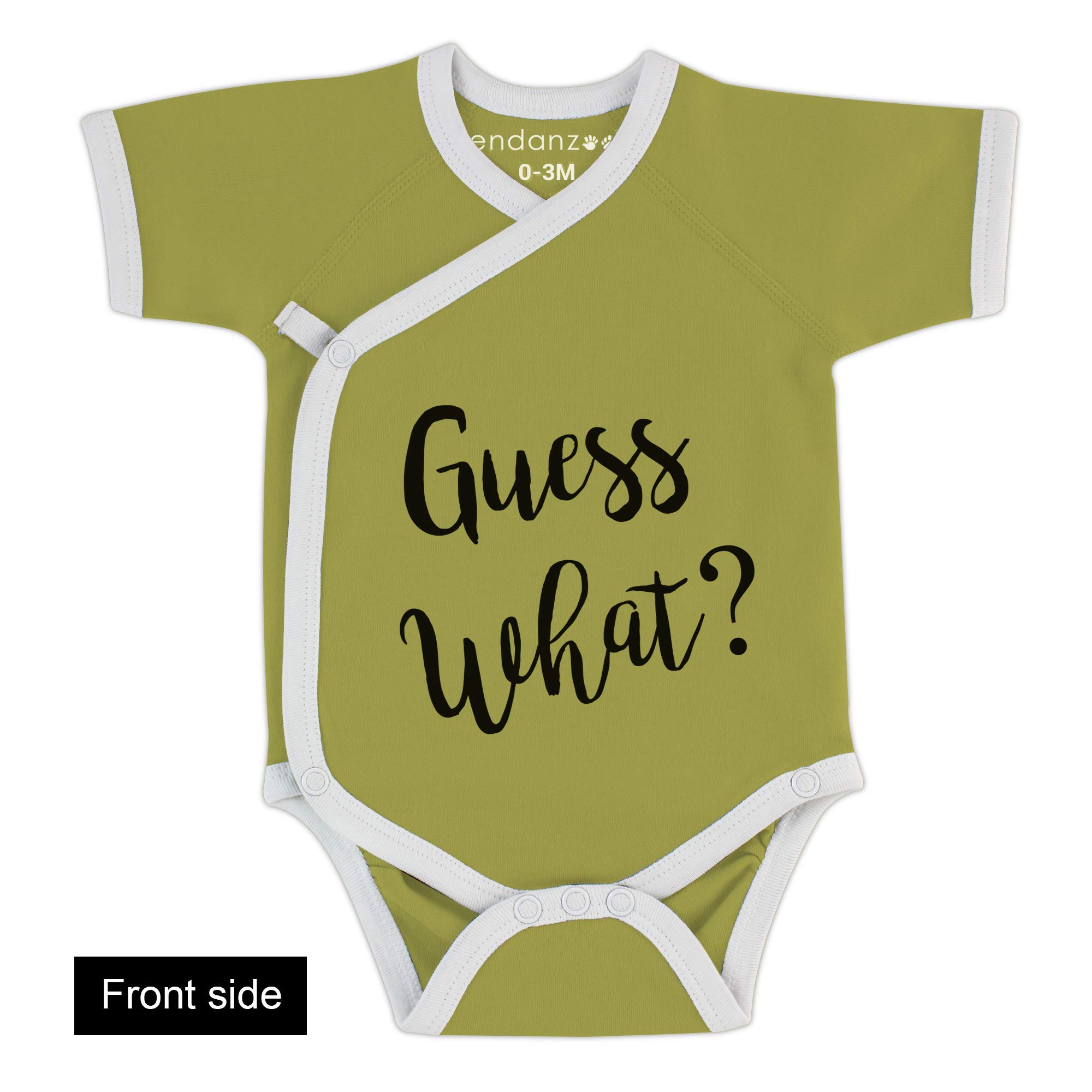 Custom Organic Baby Kimono Bodysuit - Gender Reveal Outfit & Pregnancy Announcement Gift (Boy/Girl) - Perfect for Newborn Photos, Baby Showers & First Birthday Parties
