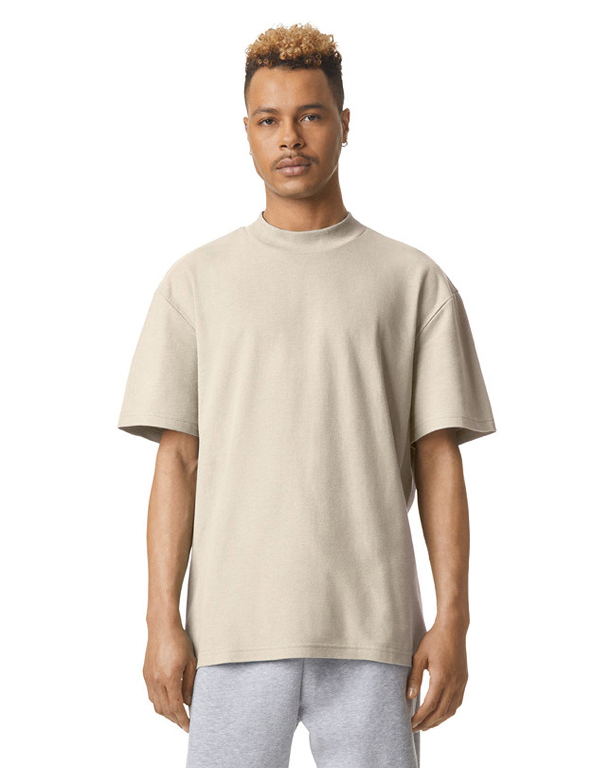 American Apparel 1PQ Unisex Mockneck Pique T-Shirt - Comfortable Cotton Crewneck Tee for Men & Women | Perfect for Casual Wear, Layering & Everyday Outfits