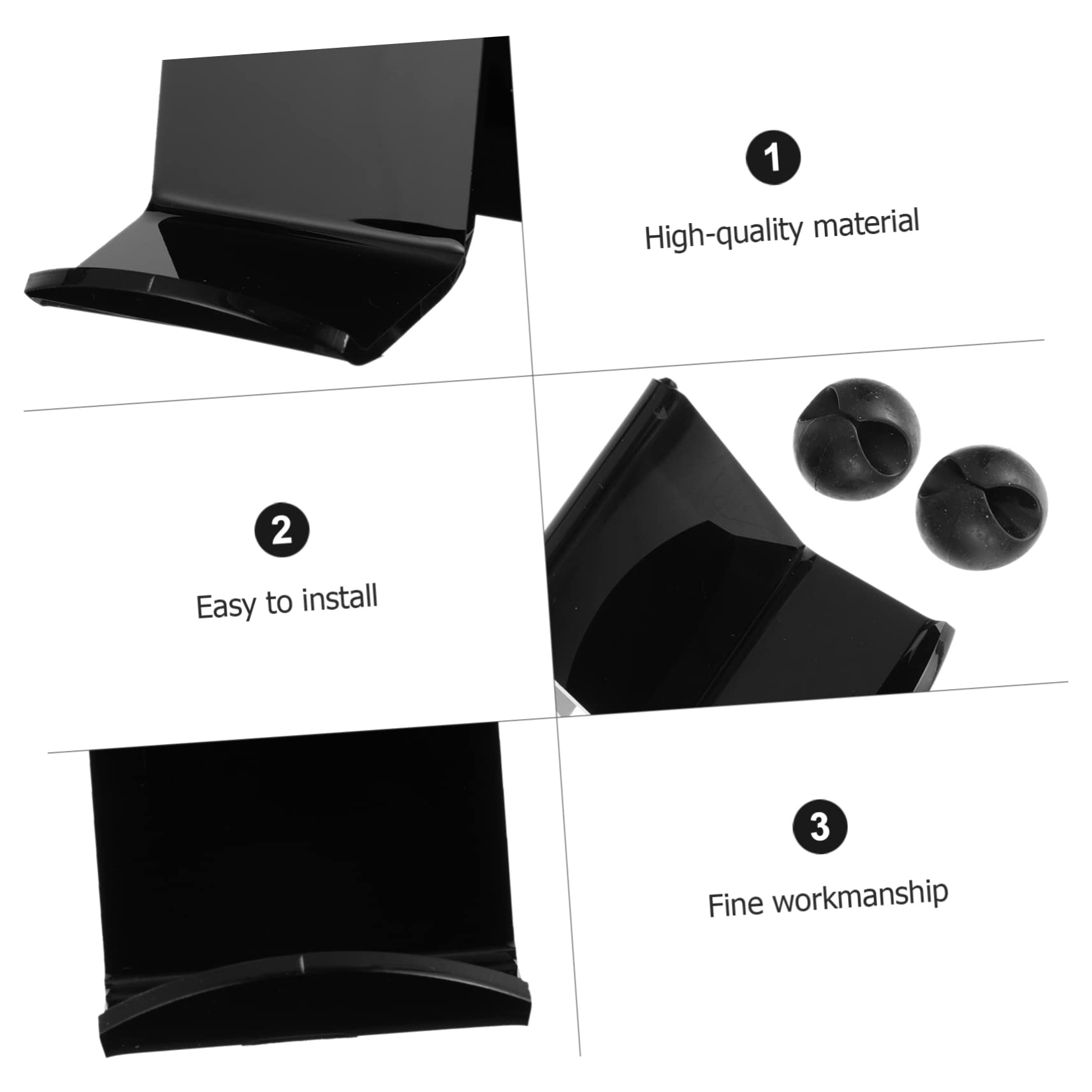 Angoily 2-Pack Clear Acrylic Headphone Hanger Wall Mount - Space-Saving Headset Stand Holder for Gaming, Office & Home Organization