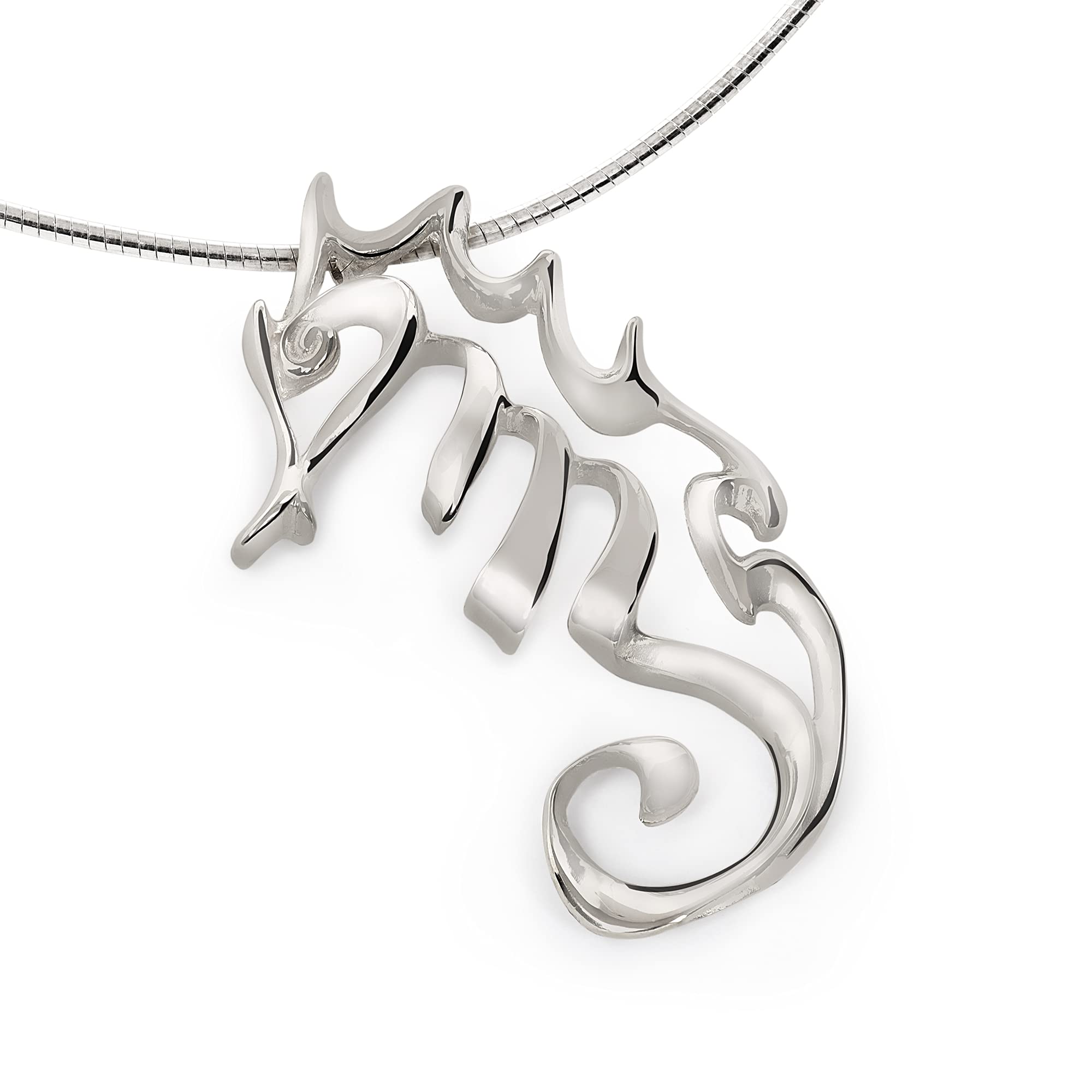 Sterling Silver Seahorse Necklace for Women - Elegant Seahorse Pendant Jewelry, Perfect Gift for Her | Beach Vacation, Boho Style, Ocean Lover Accessory