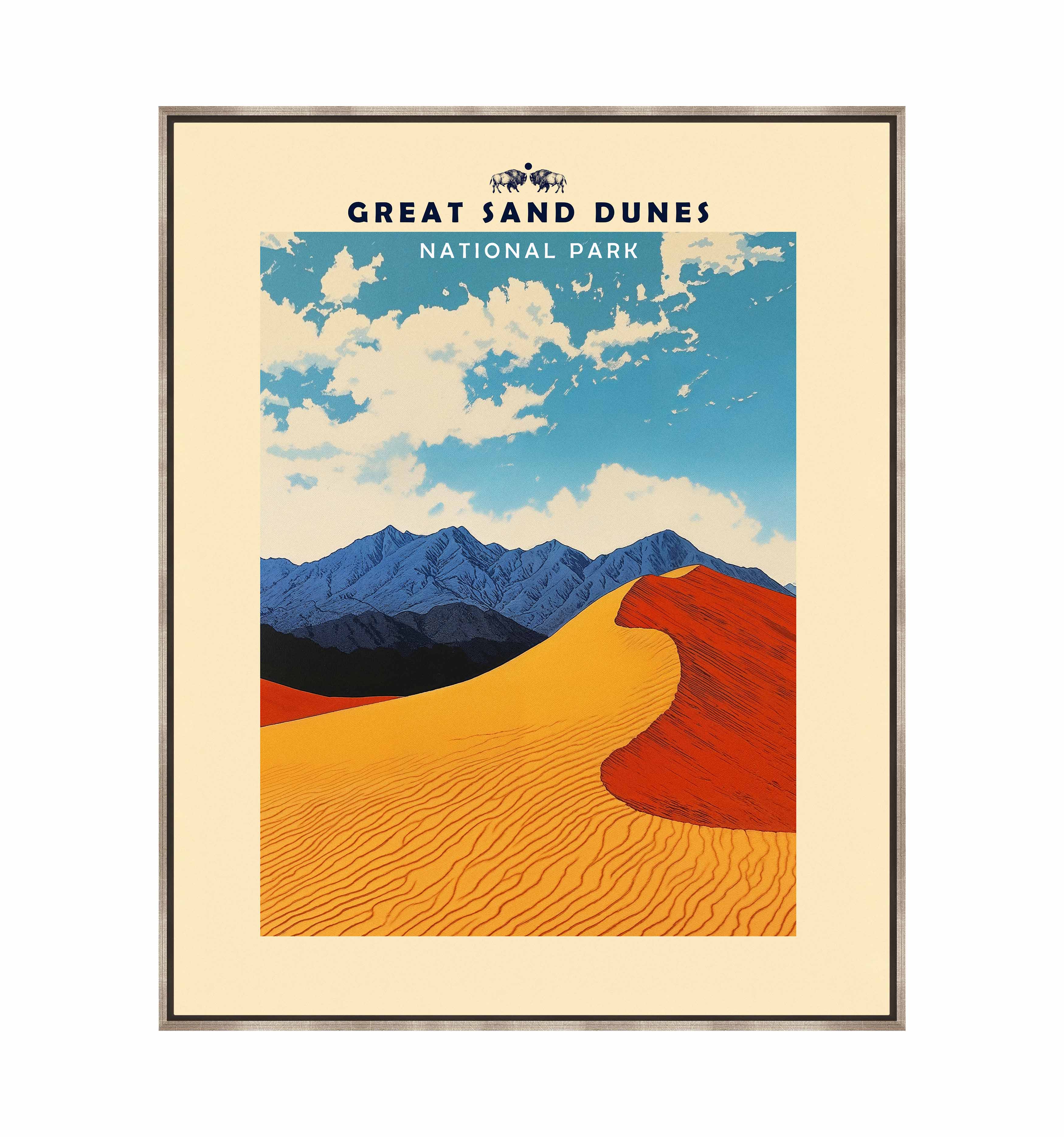 Great Sand Dunes Gallery Wrapped Canvas Wall Art - Stunning Landscape Photography Print for Living Room, Bedroom & Office Decor