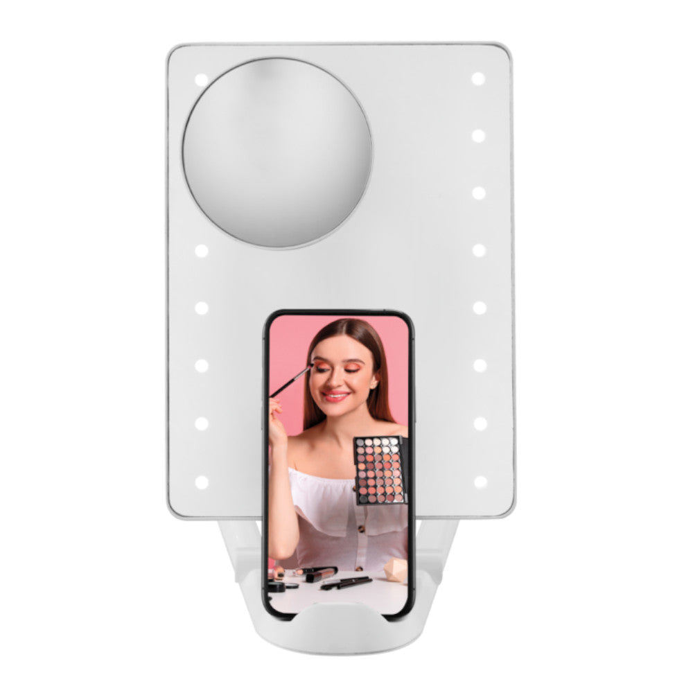 CONAIR BE05TSMC Hollywood LED Lighted Makeup Mirror with Adjustable Brightness - Perfect for Makeup, Skincare, and Social Media Content Creation