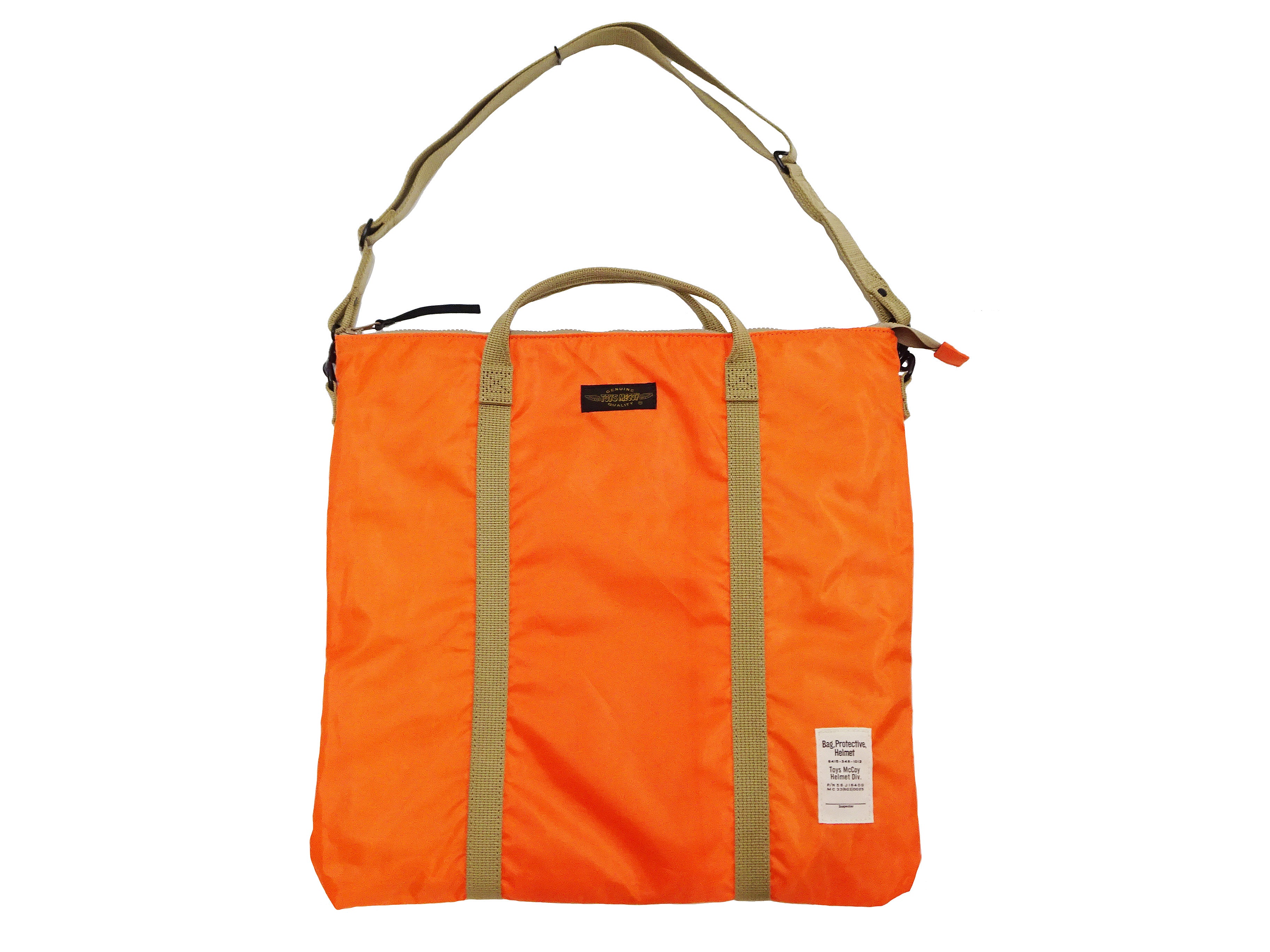 TOYS McCOY Men's Astronaut Snoopy Nylon Shoulder Bag - Vintage USAF Military Helmet Inspired Casual Messenger Bag TMA2411 070 Orange - Perfect for Daily Use, Travel & Cosplay